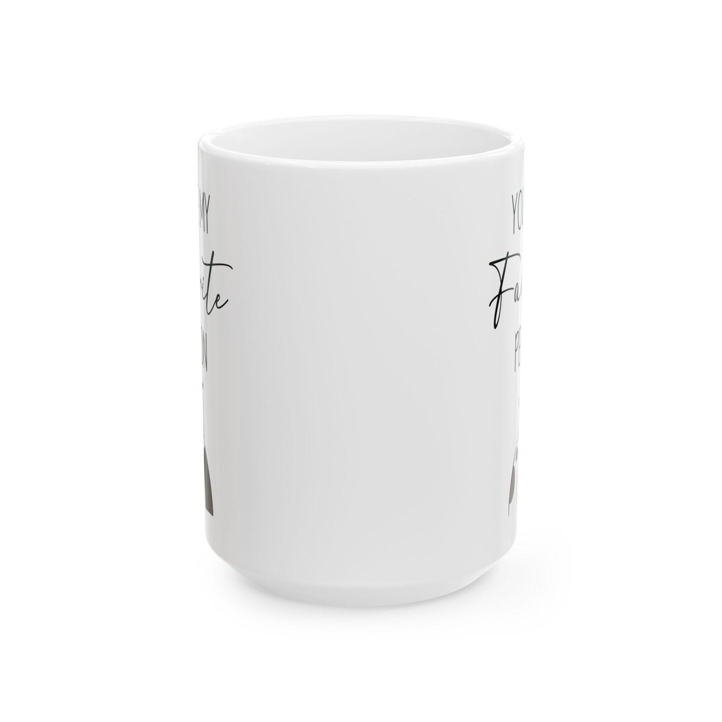 You're My Favorite Person Mug – Hugging Hands with Hearts – Cute Romantic Gift for Boyfriend, Girlfriend, or Bestie
