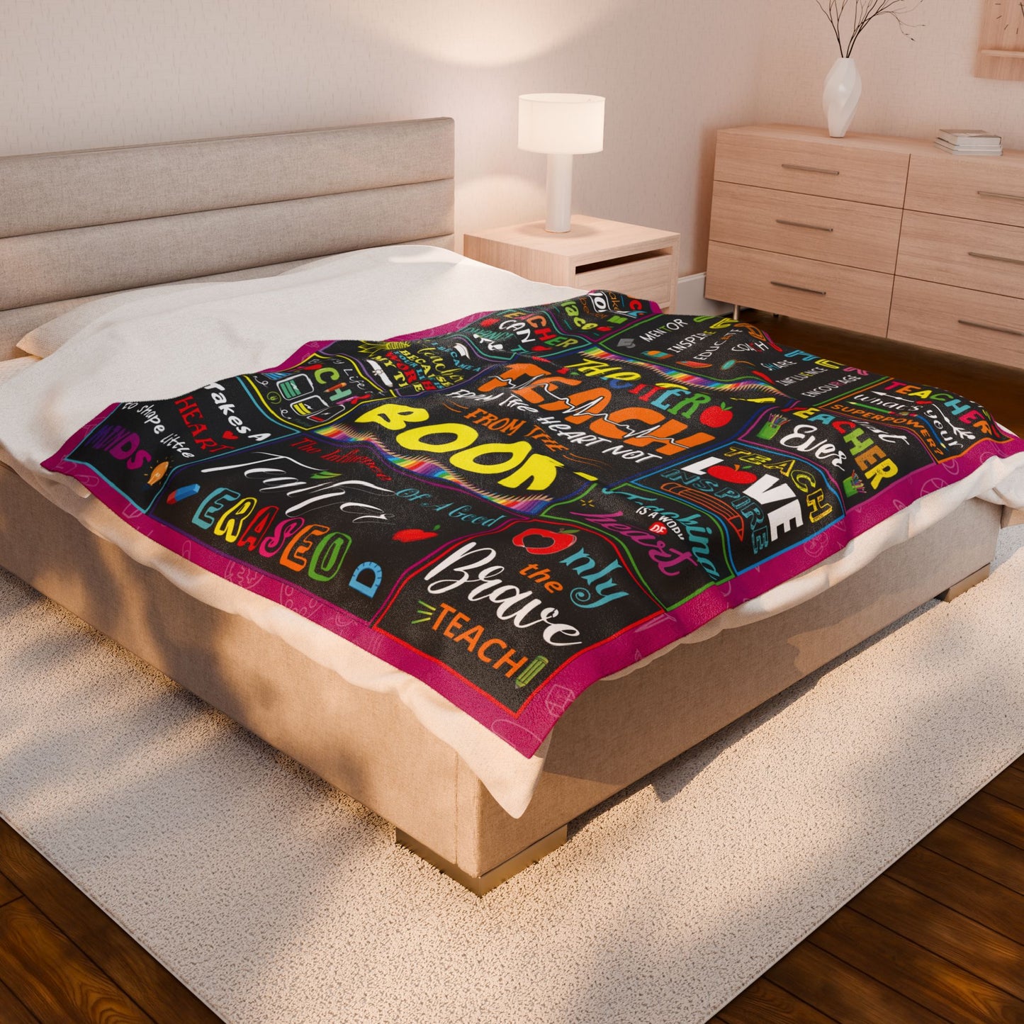 The Best Teacher Tech From Heart Not From Book Velveteen Plush Blanket