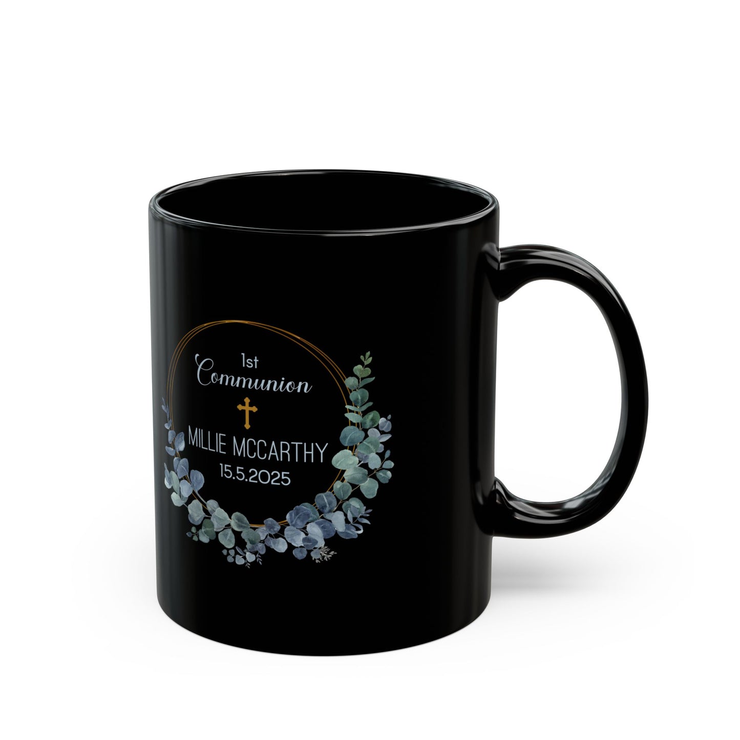 Millie's 1st Communion Mug – Black Personalized Gift 2025