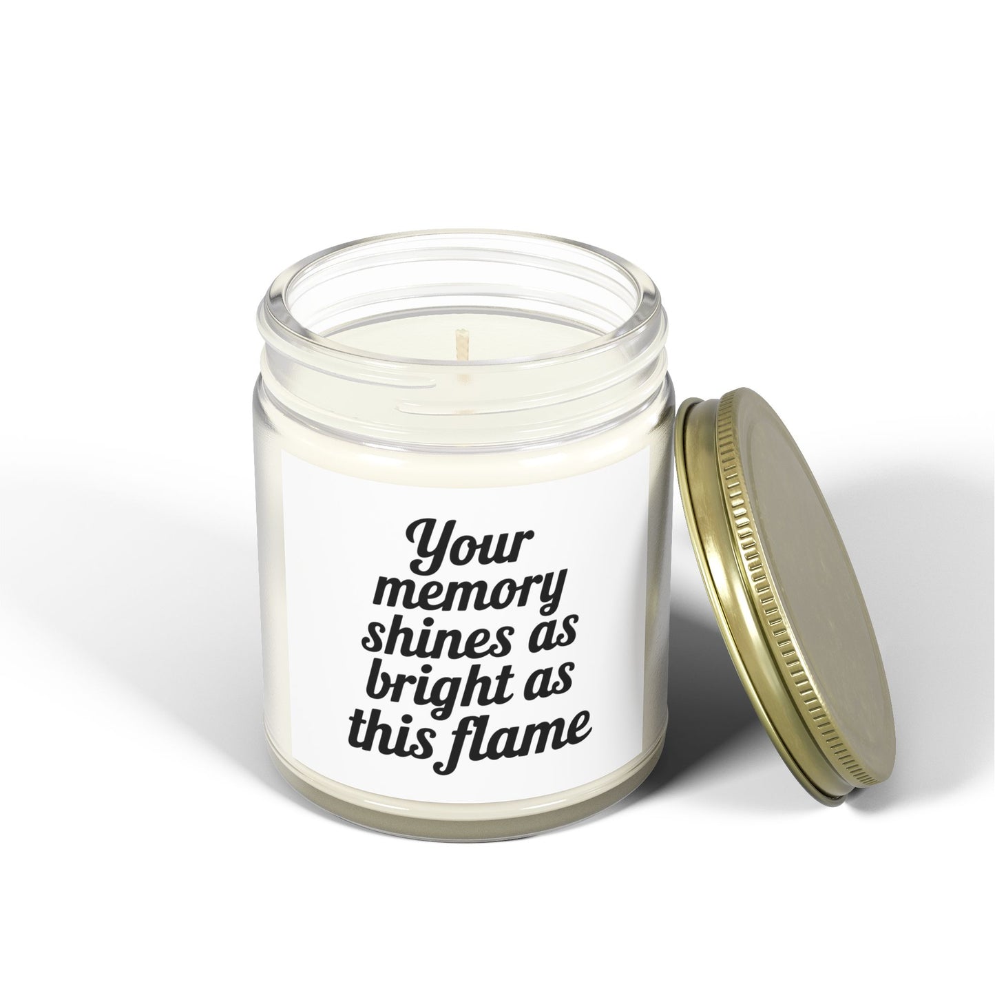 Your Memory Shine As Bright. Scented Candles, Coconut Apricot Wax (4oz, 9oz)