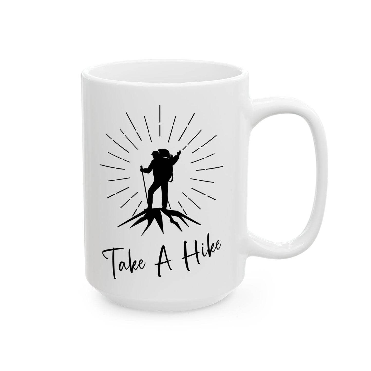 Funny Hiking Lover Adventure Tee for Outdoor Enthusiasts Ceramic Mug, (11oz, 15oz)