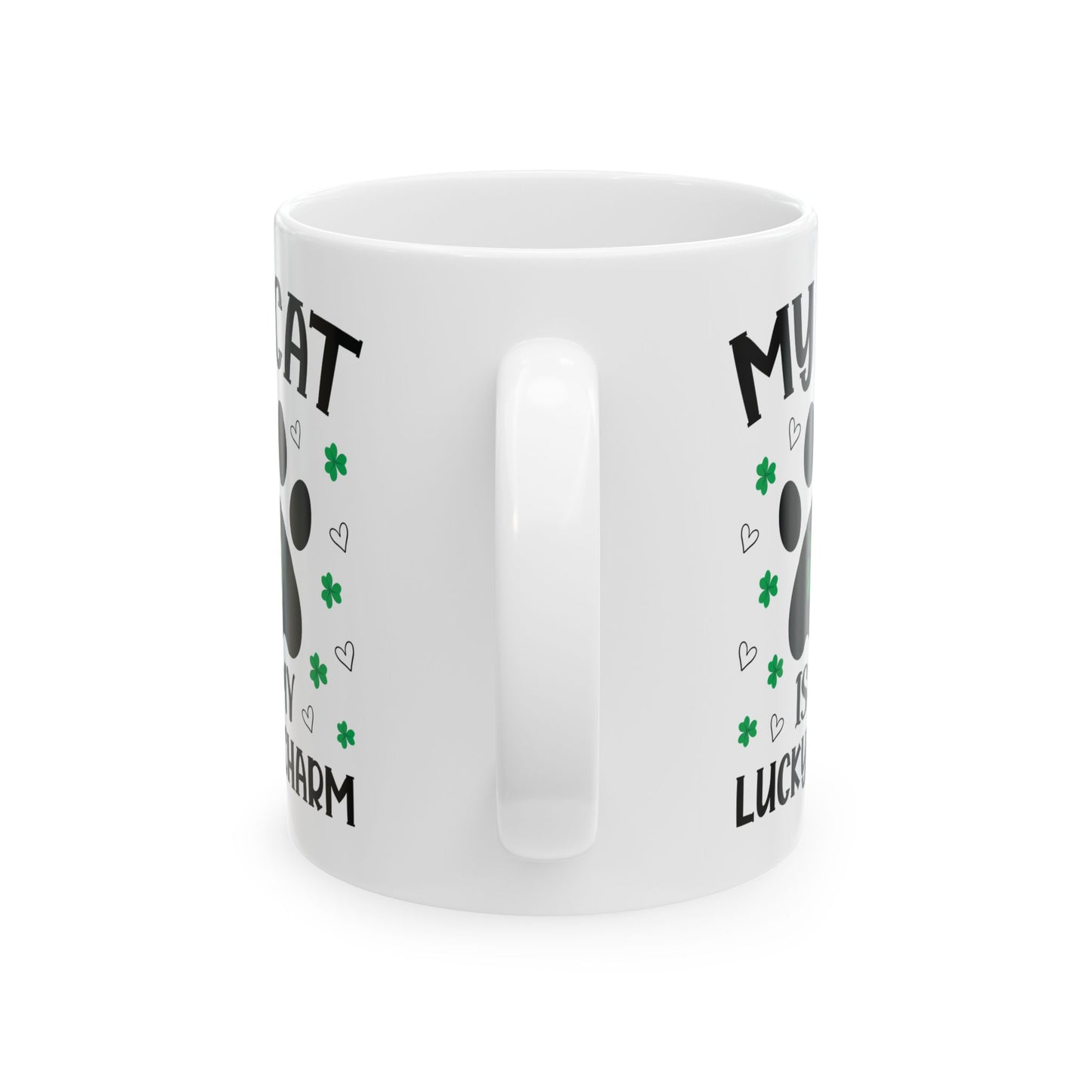 My Cat Is My Lucky Charm Mug – St Patrick’s Day Gift for Cat Moms