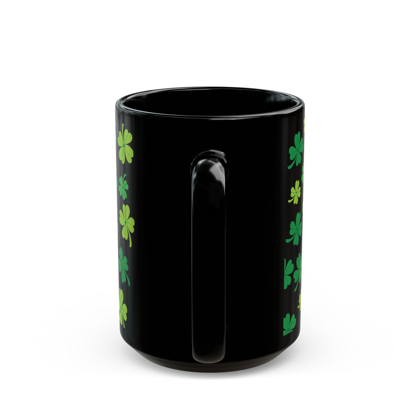 Lucky Shamrock Black Mug – St. Patrick's Day Coffee Cup Gift