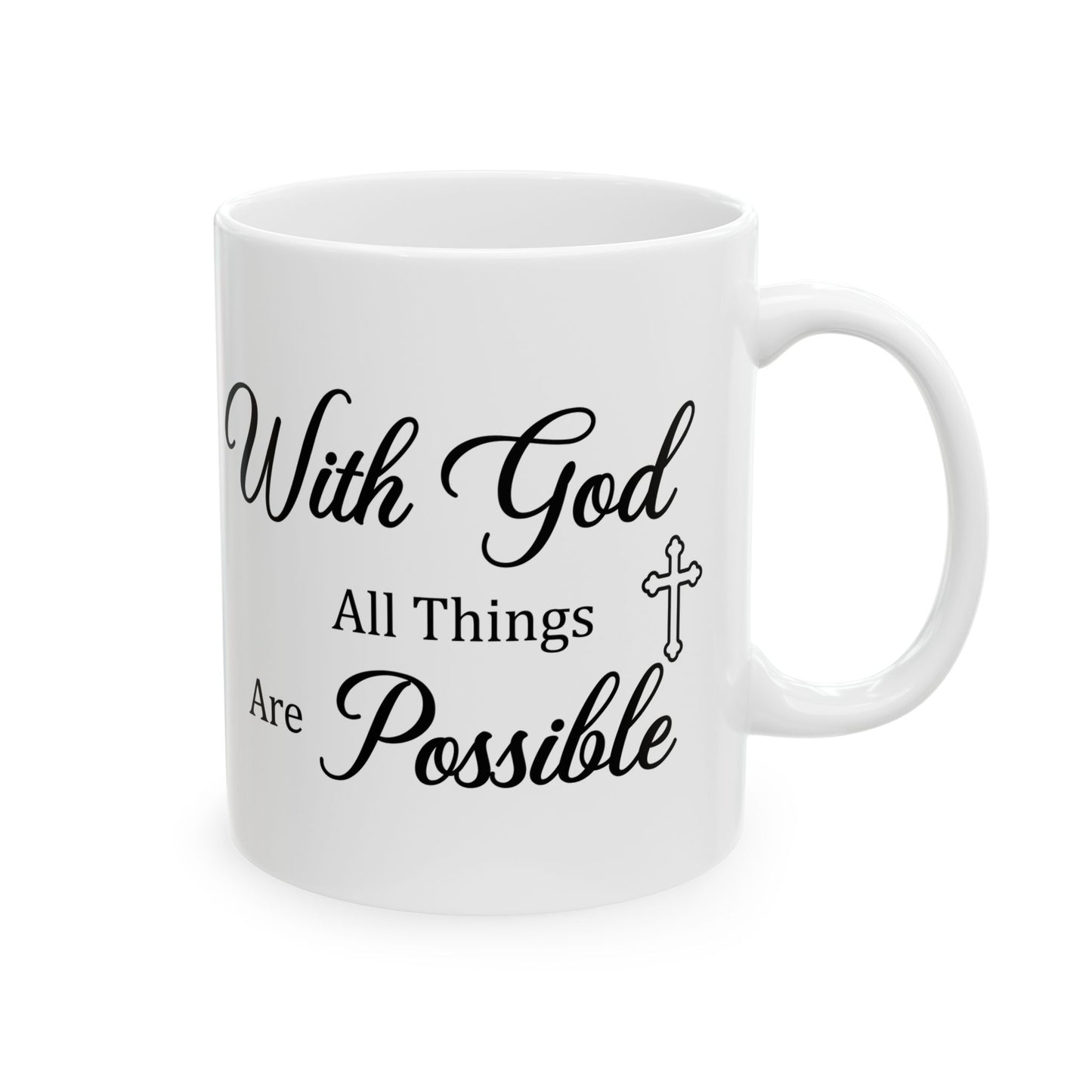 With God All Things Are Possible – Christian Faith Mug Gift