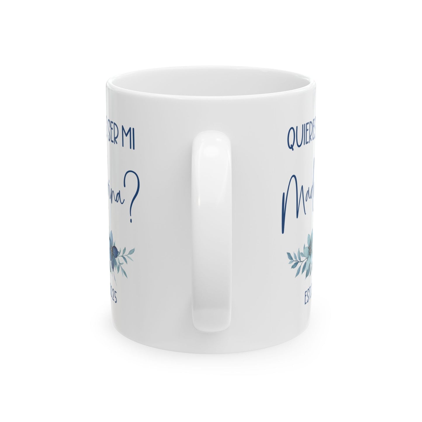 ¿Quieres Ser Mi Madrina Mug – White Godmother Proposal Gift 2025