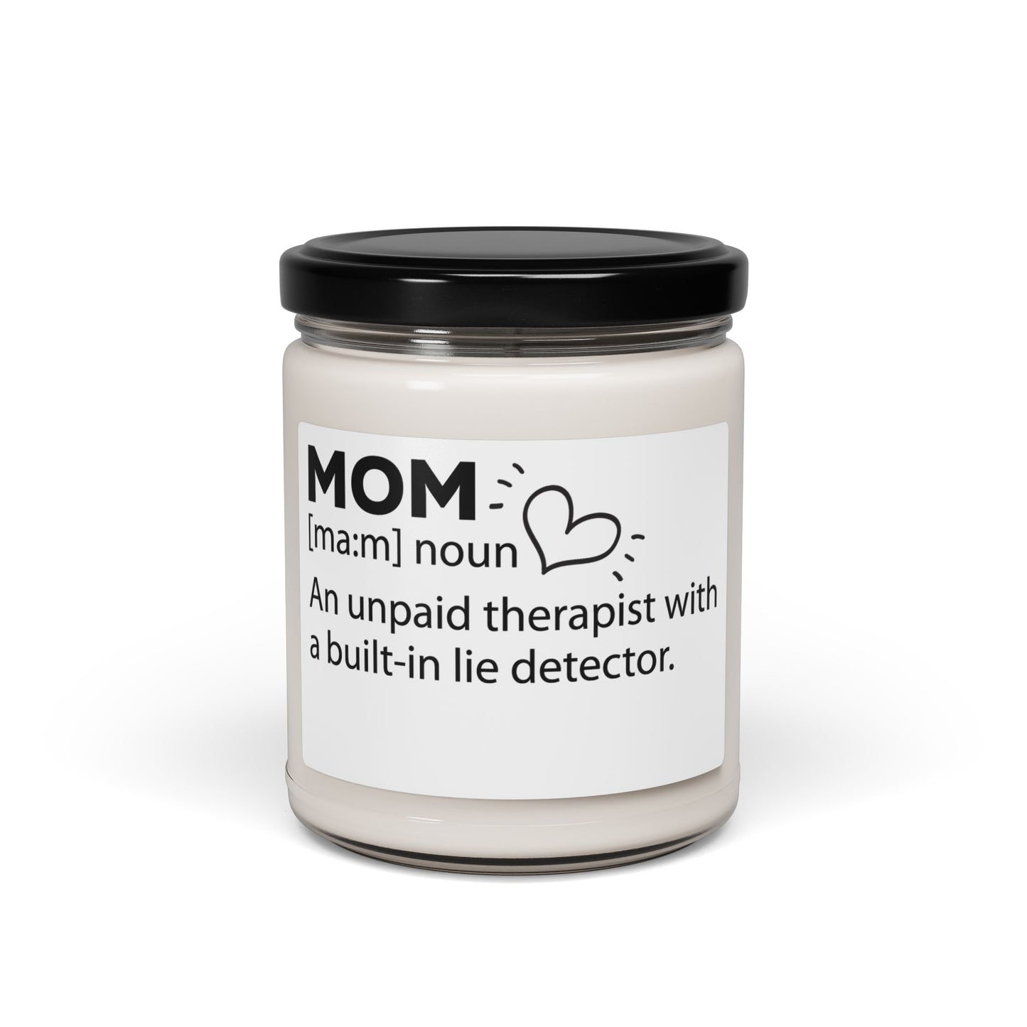 Soy Candle Mom Definition Candle – Funny Mother's Day Gift, Unpaid Therapist Mom Gift, Sarcastic Gift for Mom from Son or Daughter