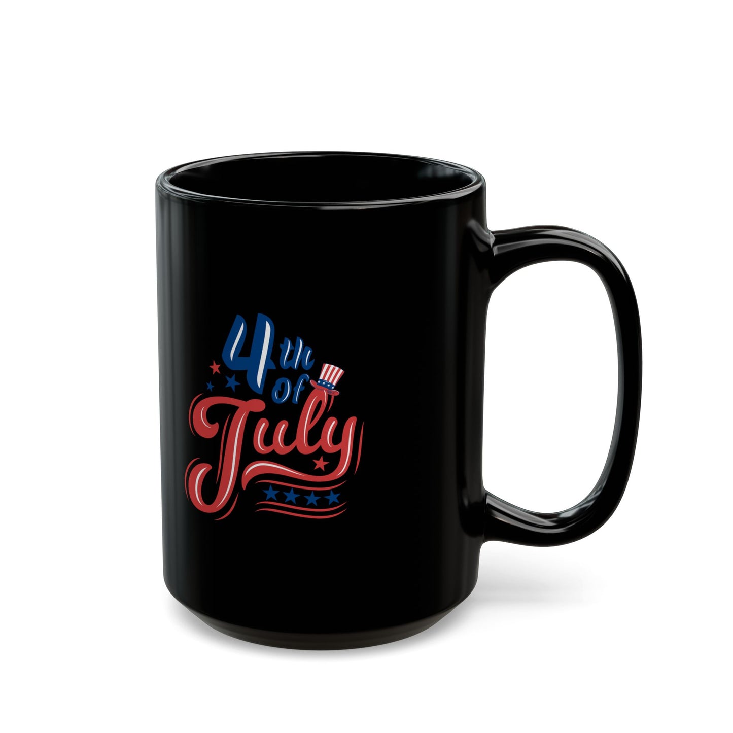 4th of July Mug – Patriotic Coffee Cup for Independence Day – Red White and Blue USA Flag Gift – Fourth of July Decoration