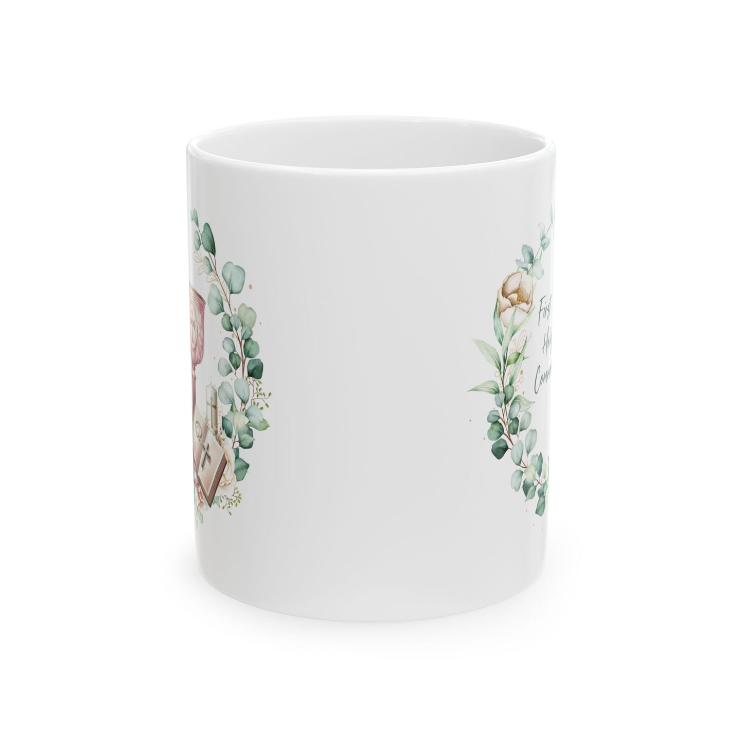 Elegant First Holy Communion Mug – Chalice and Bible Design