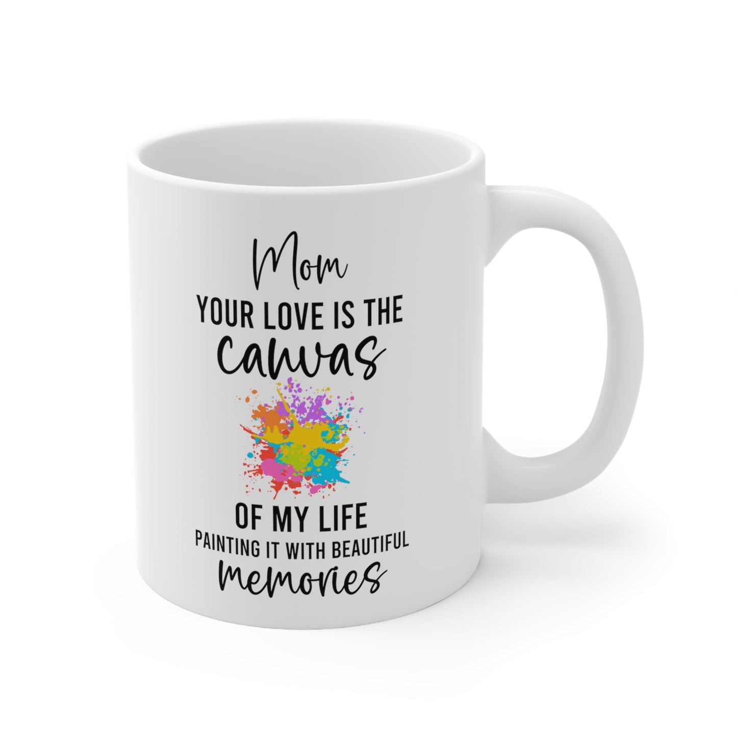 Mom, Your Love is the Canvas of My Life – White Coffee Mug