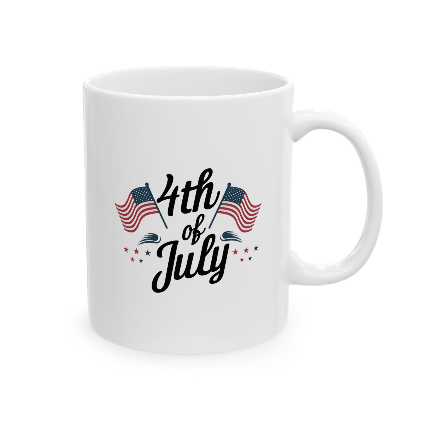 4th of July Mug – Patriotic American Flag Coffee Cup USA Gift Idea