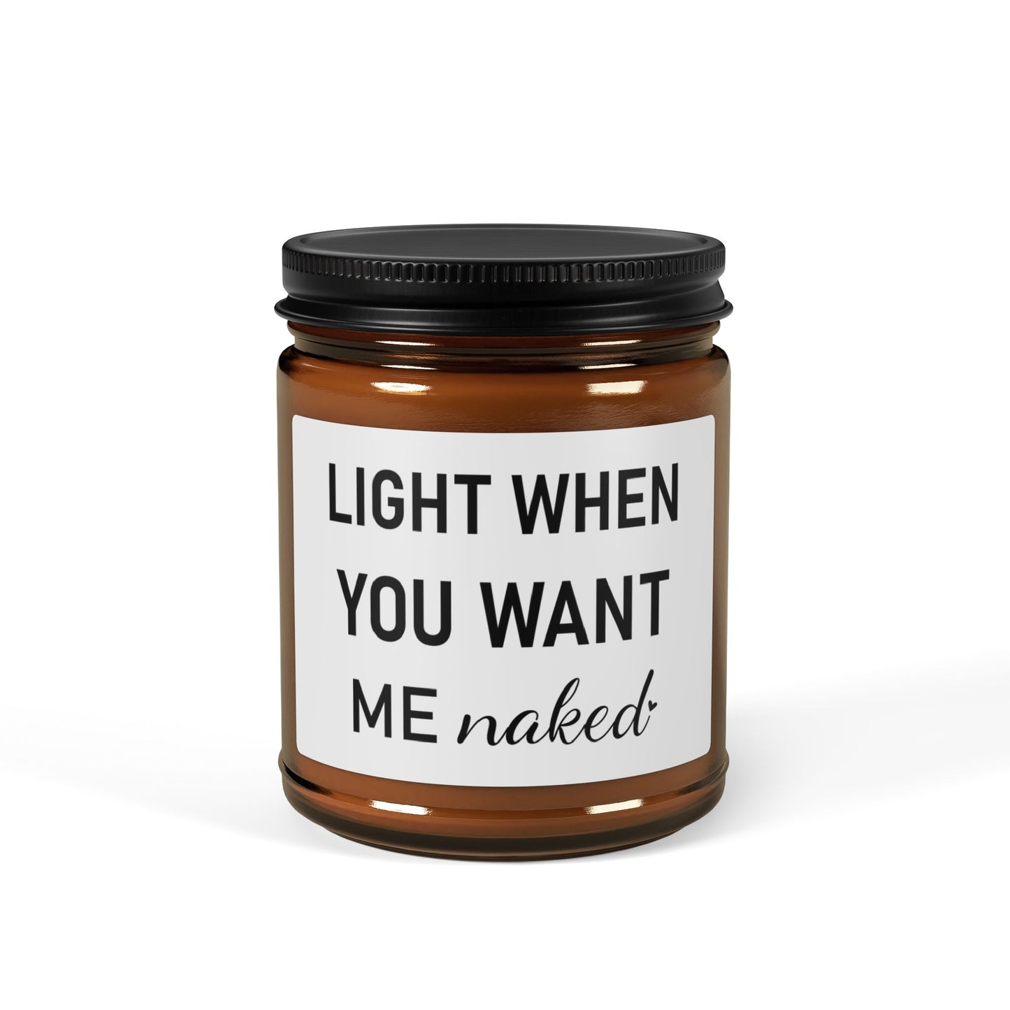 Funny Sexy Gift for Him or Her – Romantic Amber Jar Candle