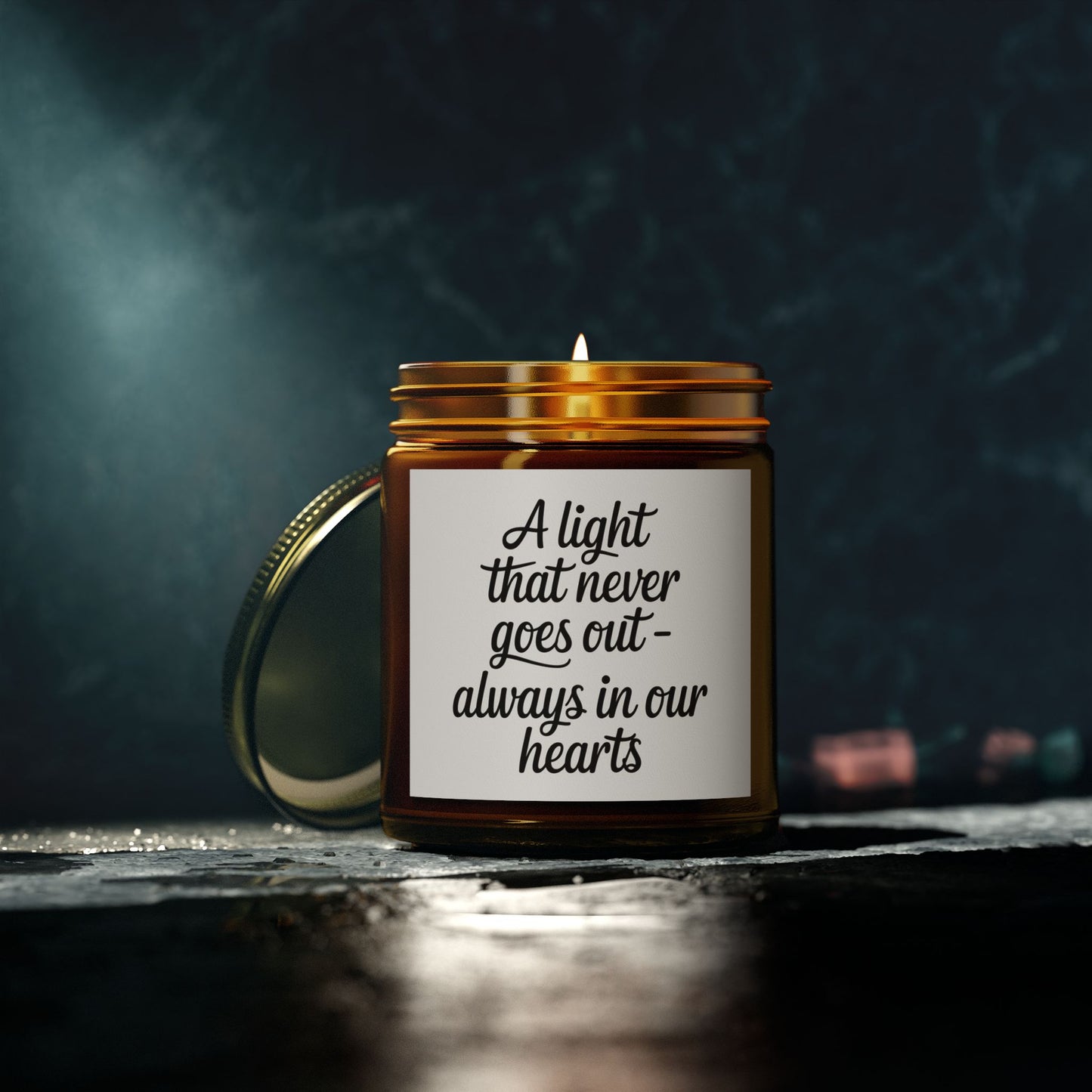 A Light That Never Goes Out Scented Candles, Coconut Apricot Wax (4oz, 9oz)