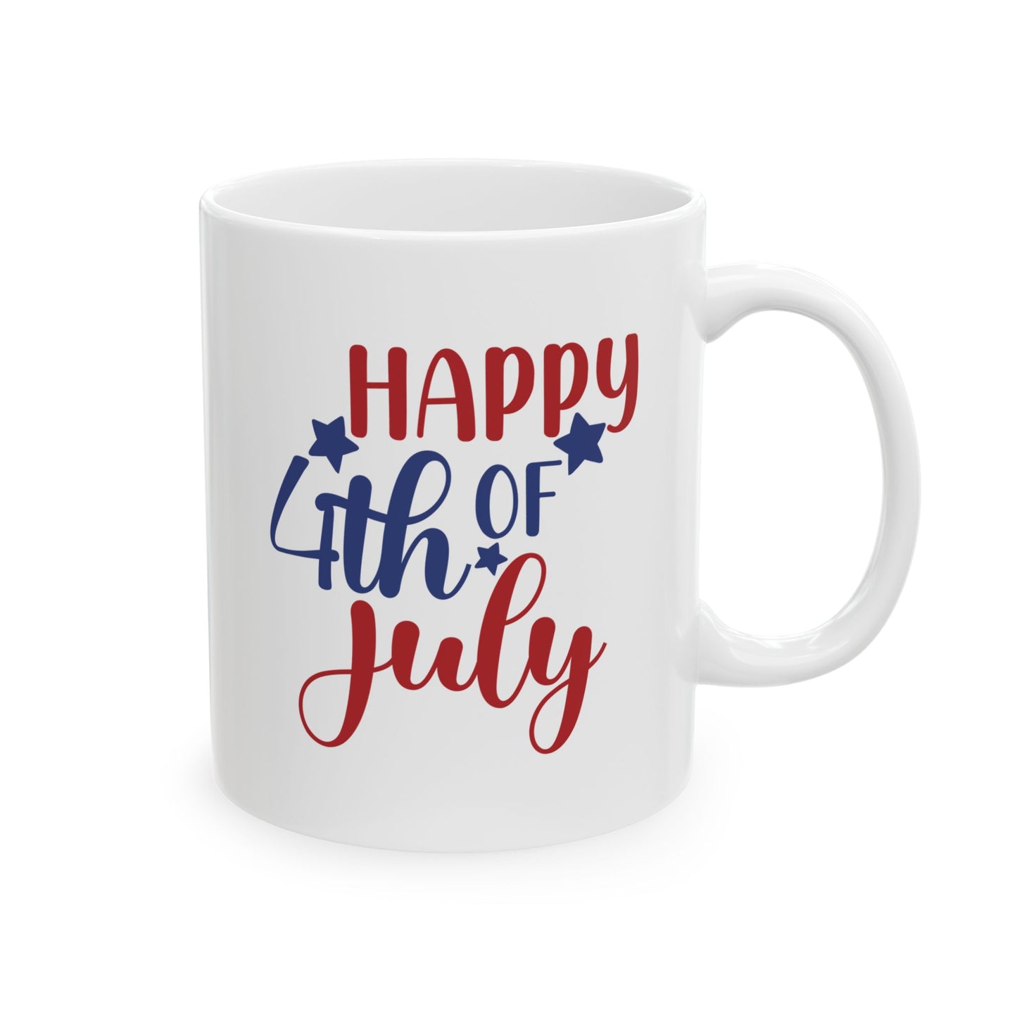 Happy 4th Of July White Mug (11oz,15oz)