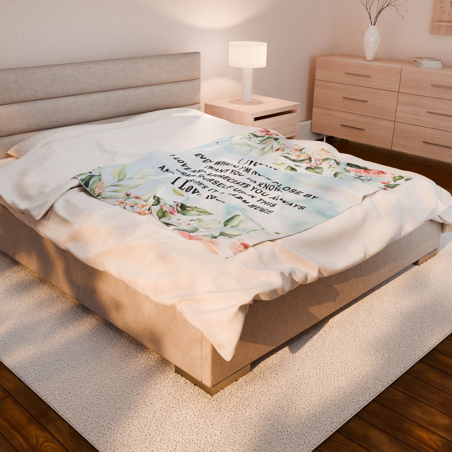 Mom even when i'm not close by i want you to know. Velveteen Plush Blanket