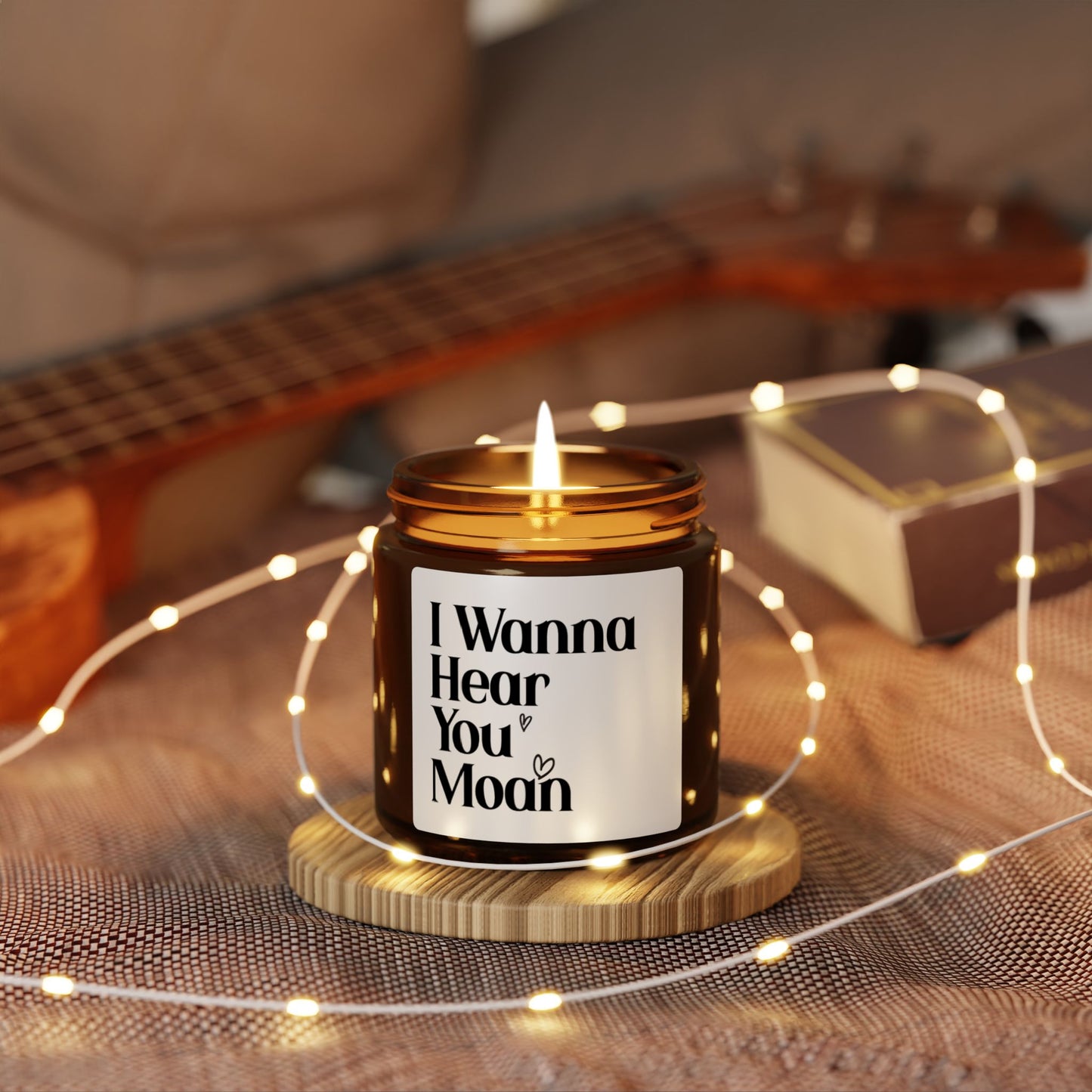 I Wanna Hear You Moan Candle – Sexy Romantic Gift, Naughty Couples Present, Flirty Bedroom Decor