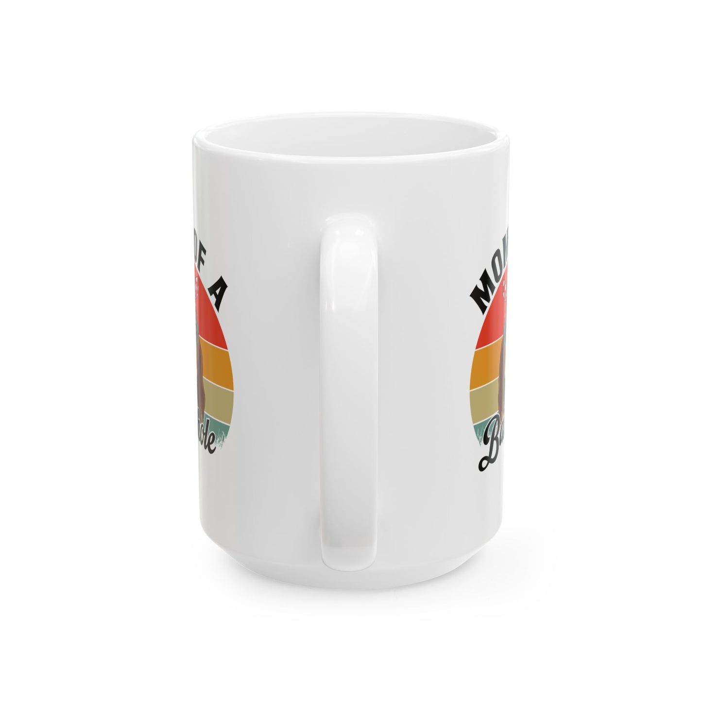 Mom of a Basshole White Mug – Funny Gift for Basset Hound Dog Moms