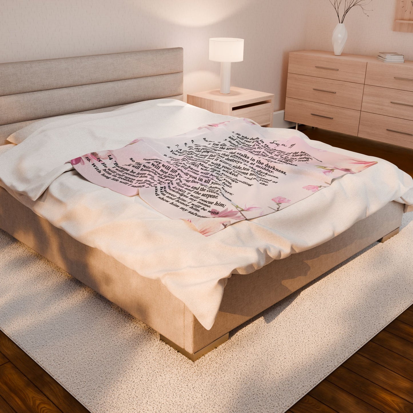 Psalm 91 Velveteen Plush Blanket