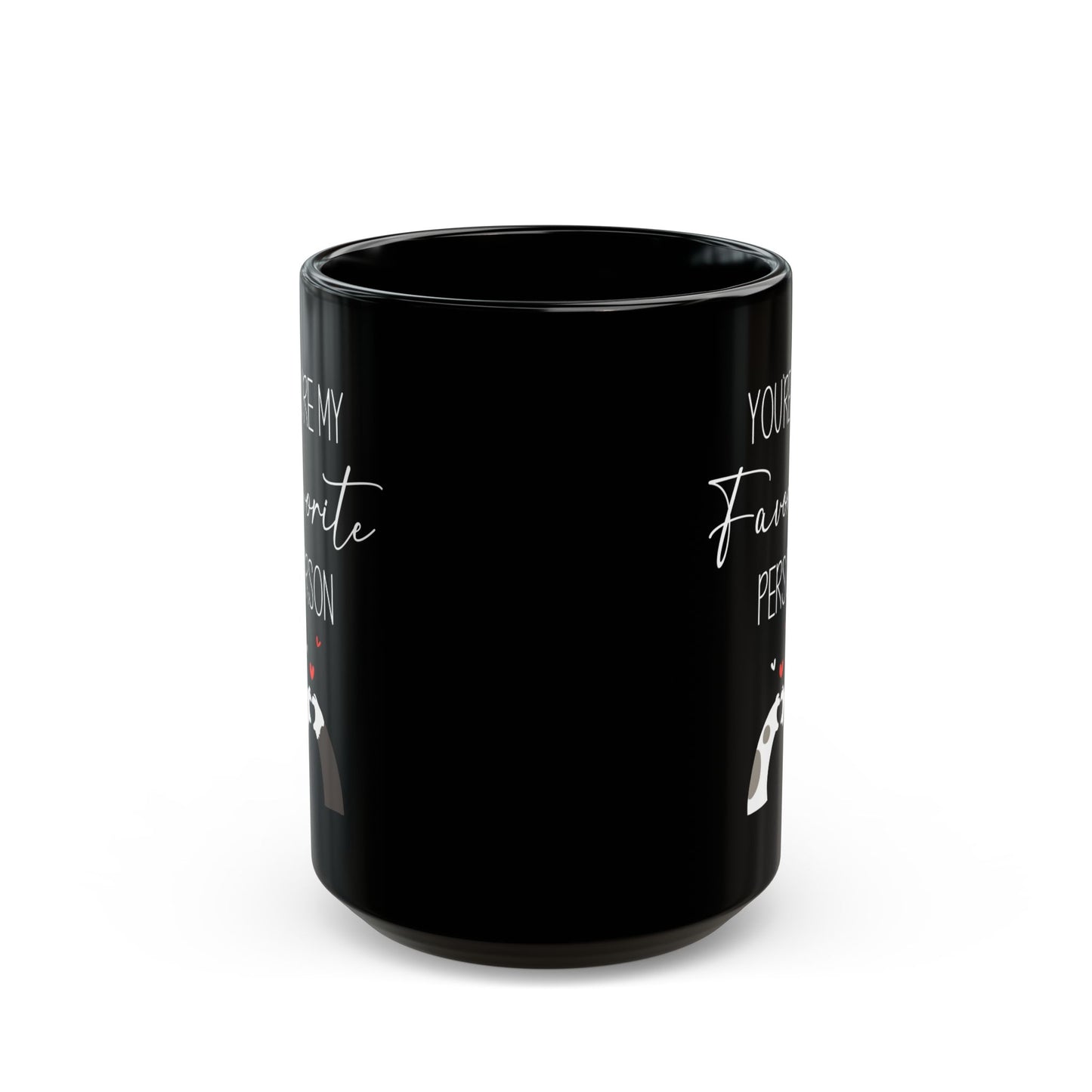 You're My Favorite Person Mug – Cute Hugging Arms and Hearts – Romantic Gift for Couples or Friends
