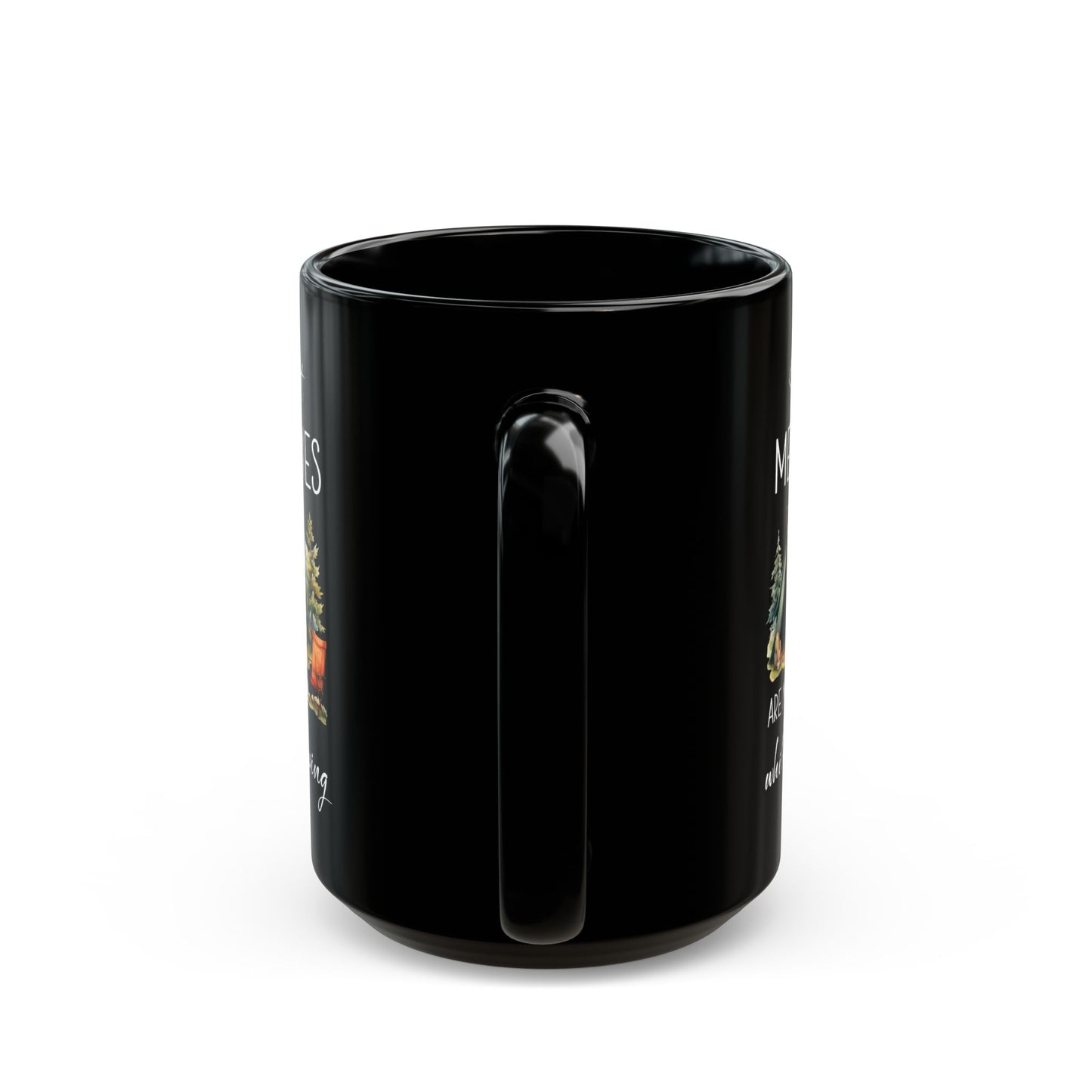 Rustic Forest Camping Tent Ceramic Mug, (11oz, 15oz)