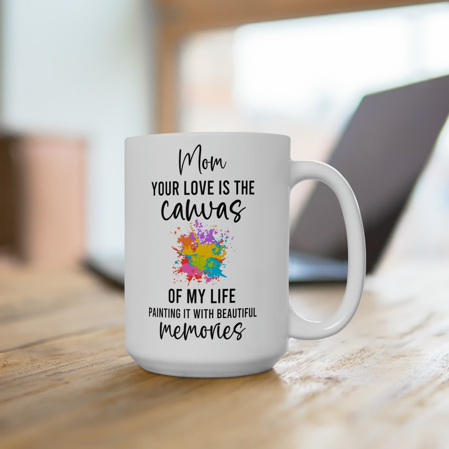 Mom, Your Love is the Canvas of My Life – White Ceramic Mug