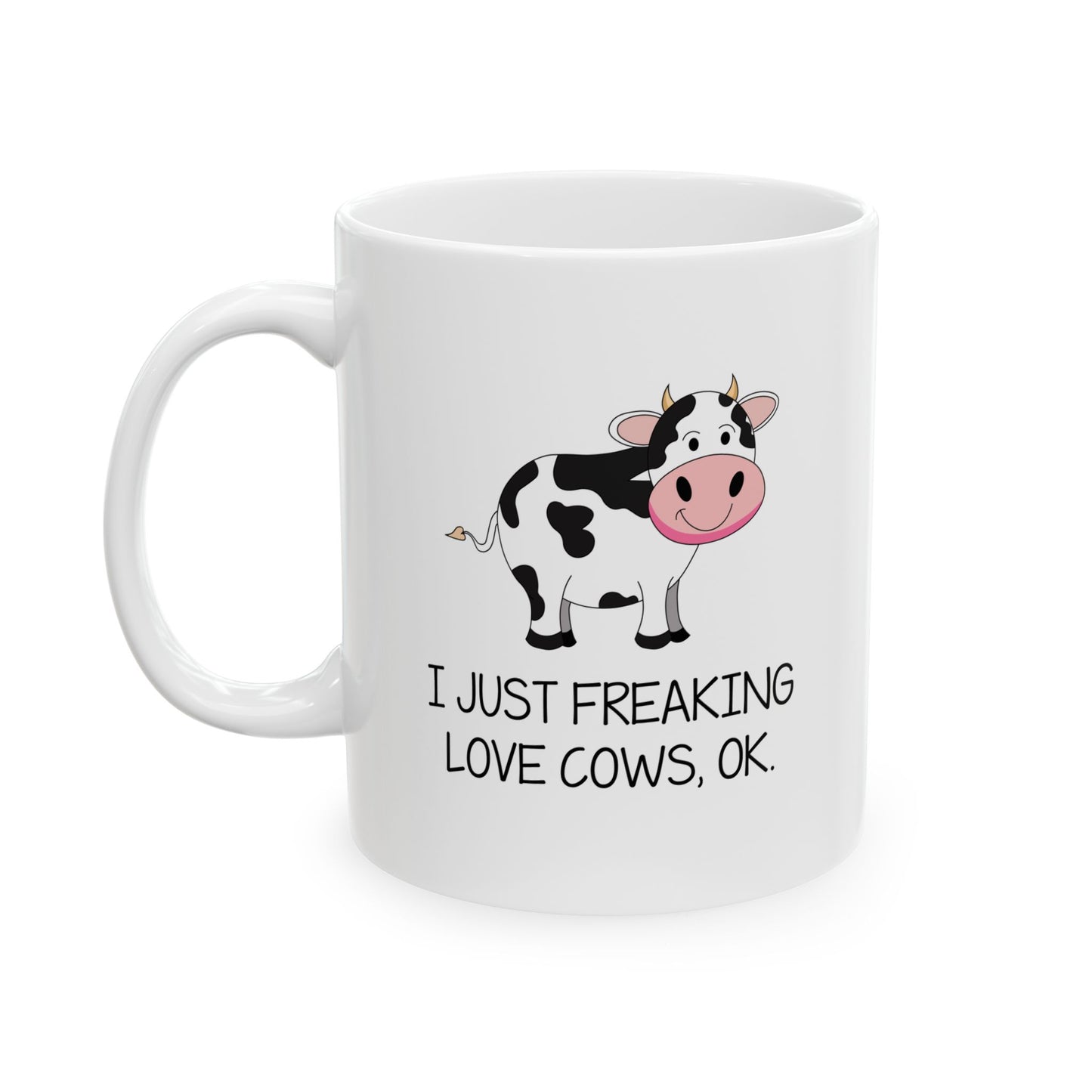 Funny Cow Mug – Cute Cow Coffee Cup for Farm Girls, Ranch Moms, or Cow Lovers