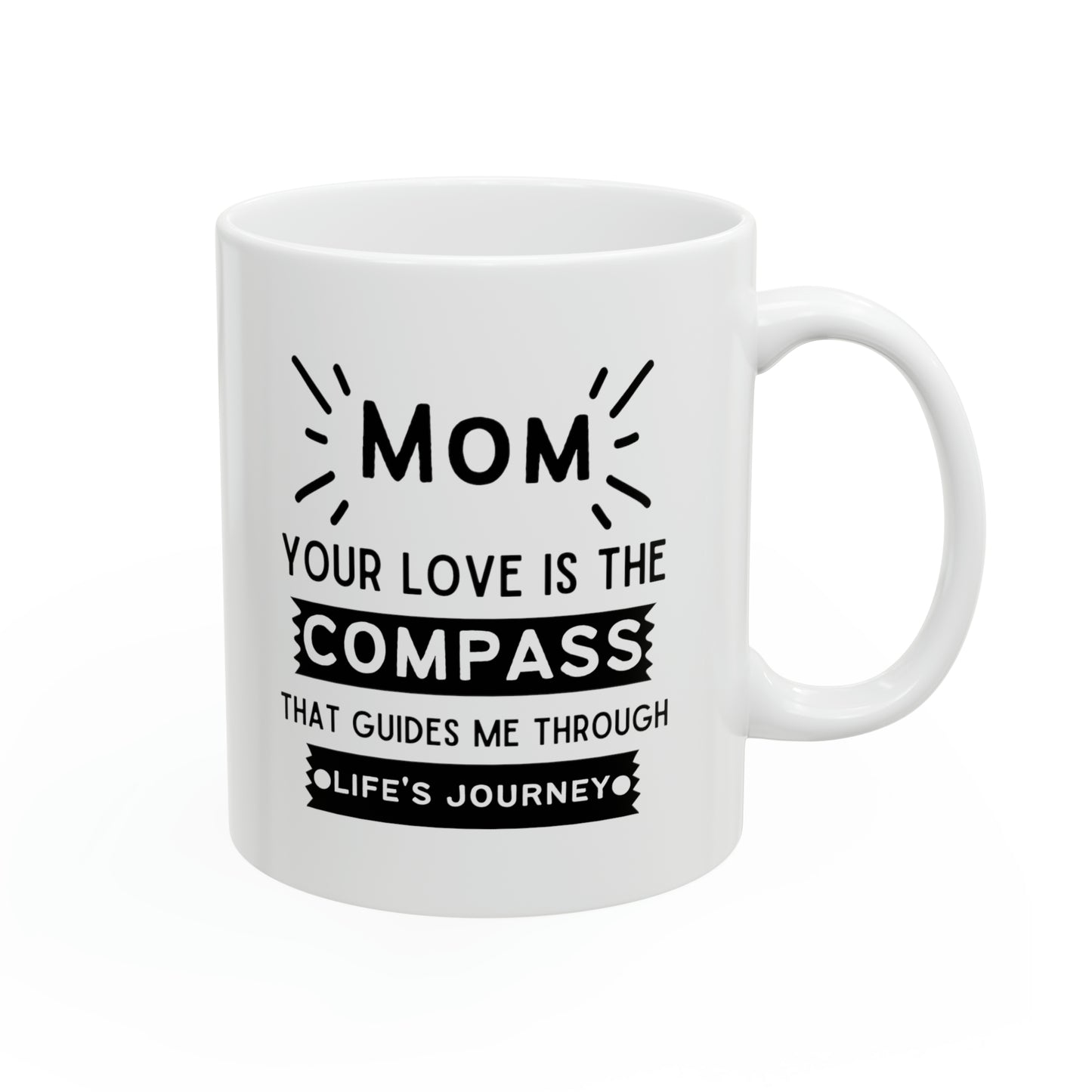 Mom Compass Mug – Inspirational Coffee Cup for Mother’s Day