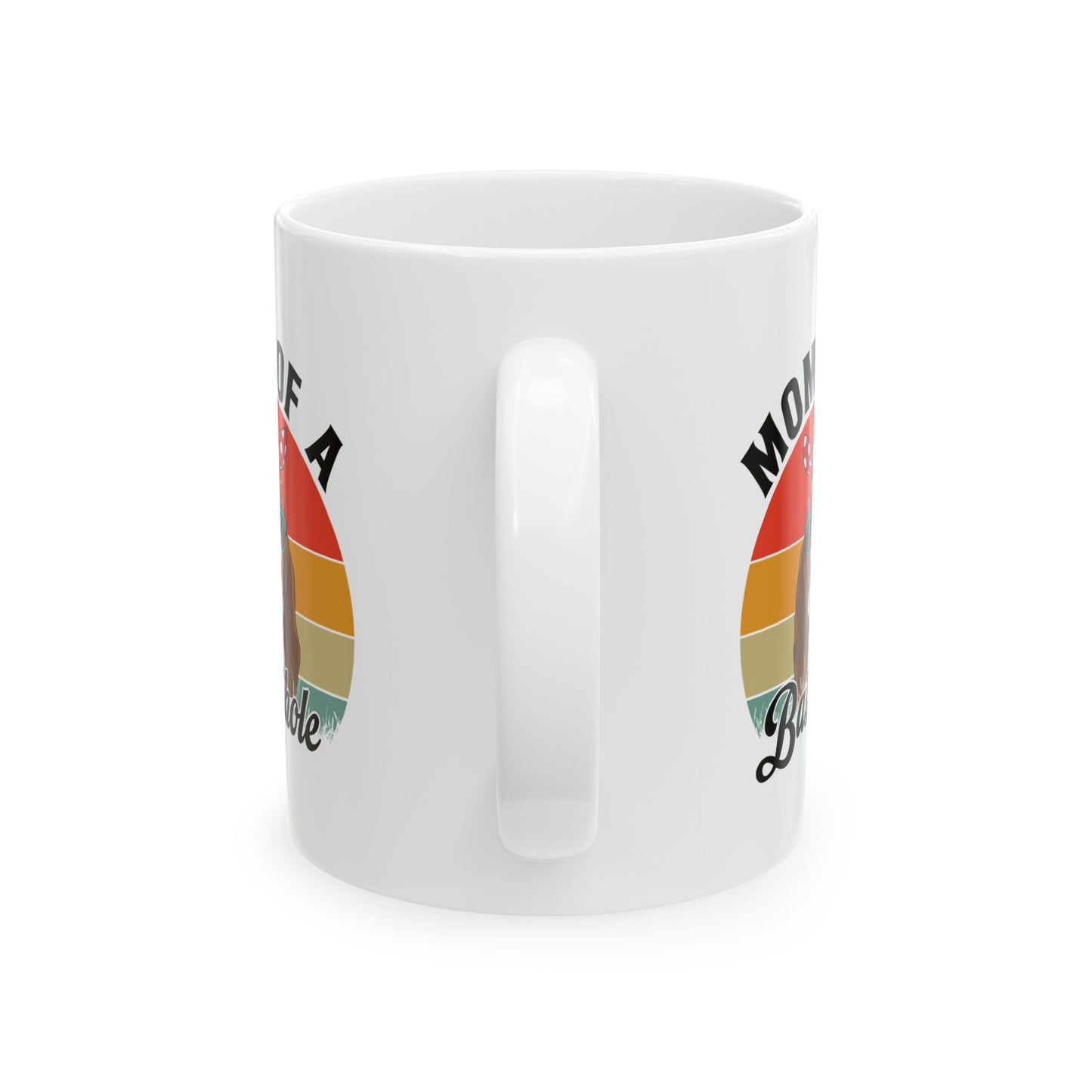 Mom of a Basshole White Mug – Funny Gift for Basset Hound Dog Moms