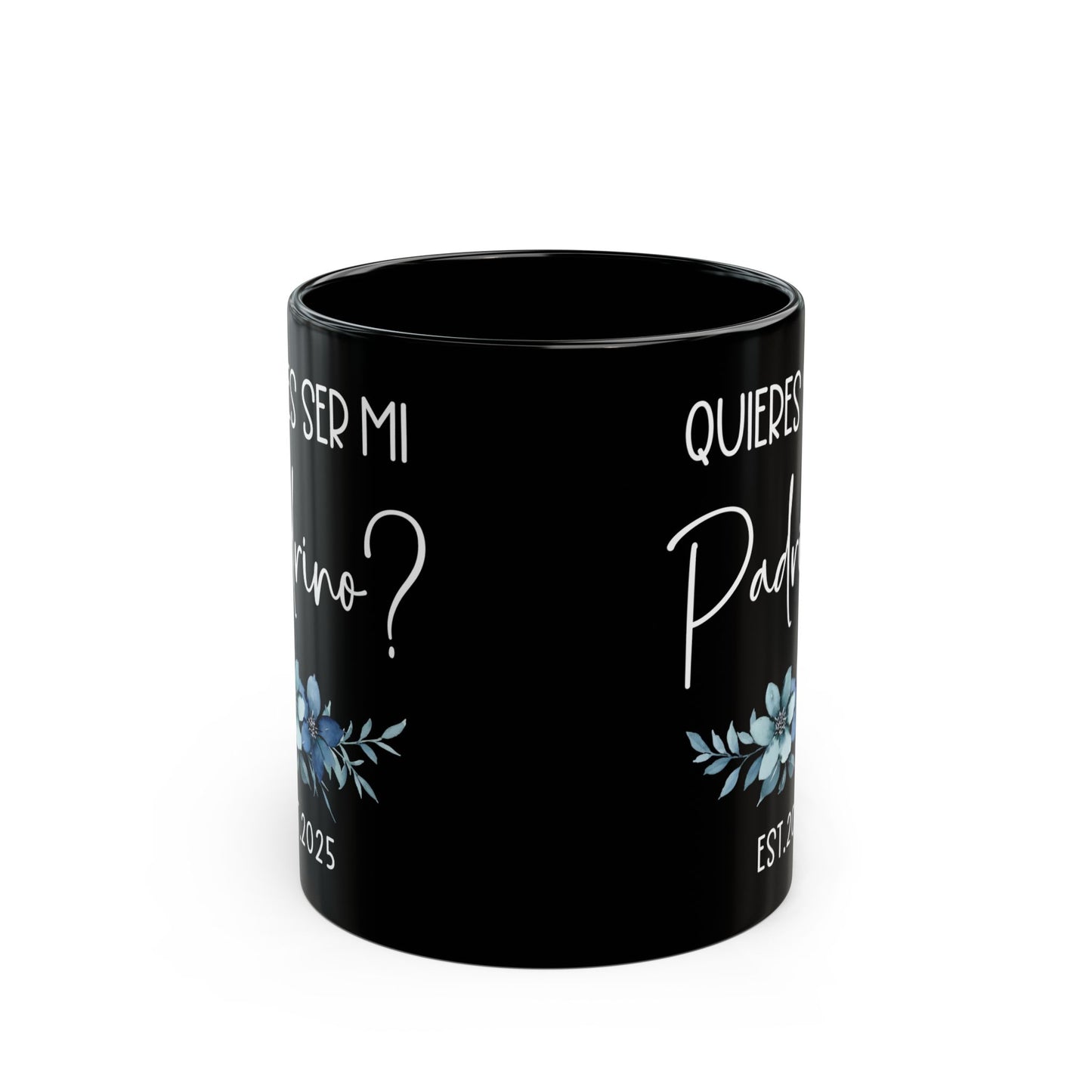 ¿Quieres Ser Mi Padrino Mug – Black Spanish Godfather Gift 2025