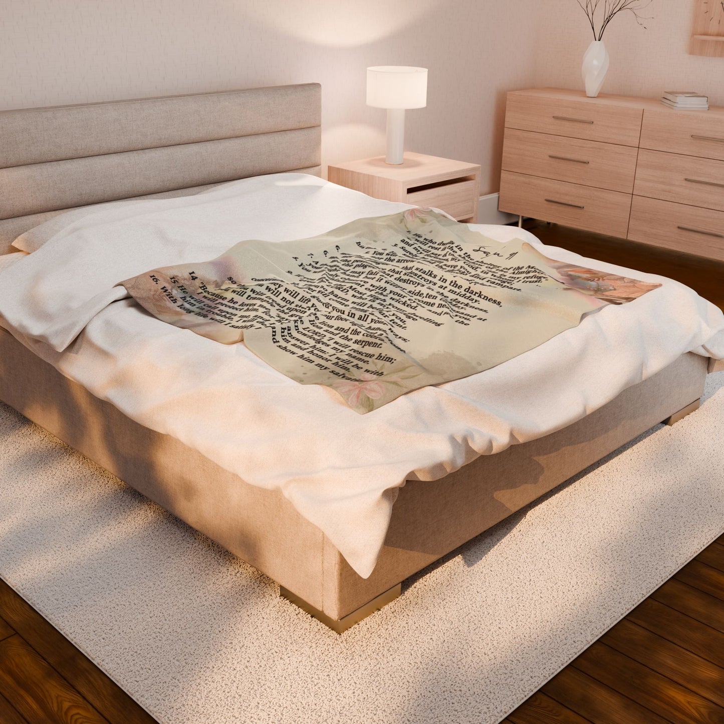 Psalm 91 Velveteen Plush Blanket