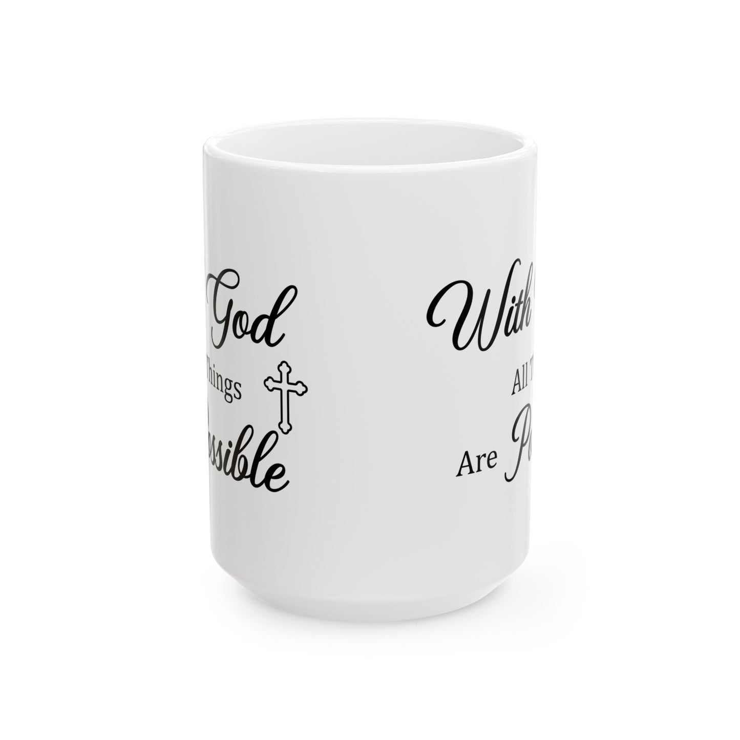 With God All Things Are Possible – Christian Faith Mug Gift
