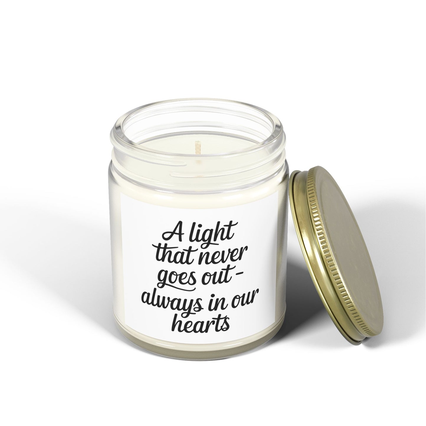 A Light That Never Goes Out Scented Candles, Coconut Apricot Wax (4oz, 9oz)
