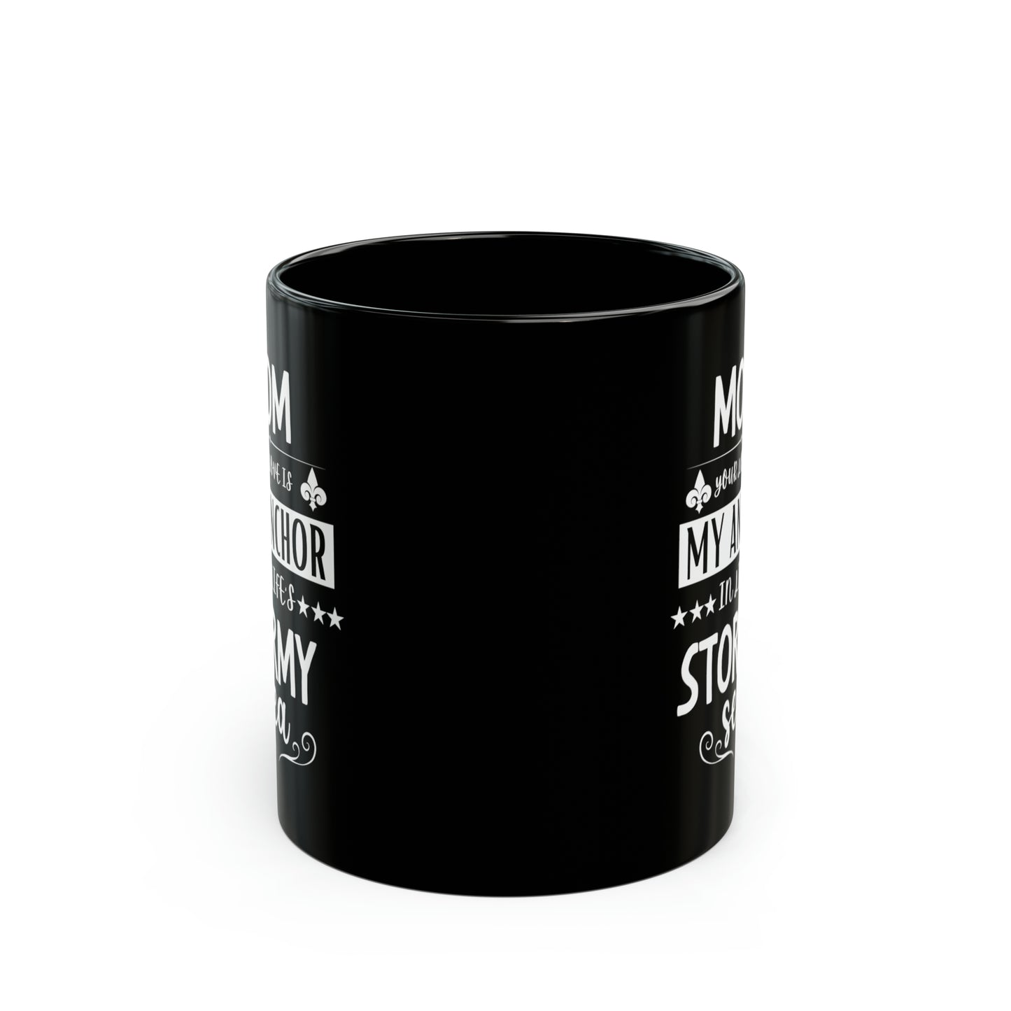 Black Anchor Mom Mug – Nautical-Themed Coffee Mug Sentimental Mother’s Day Gift