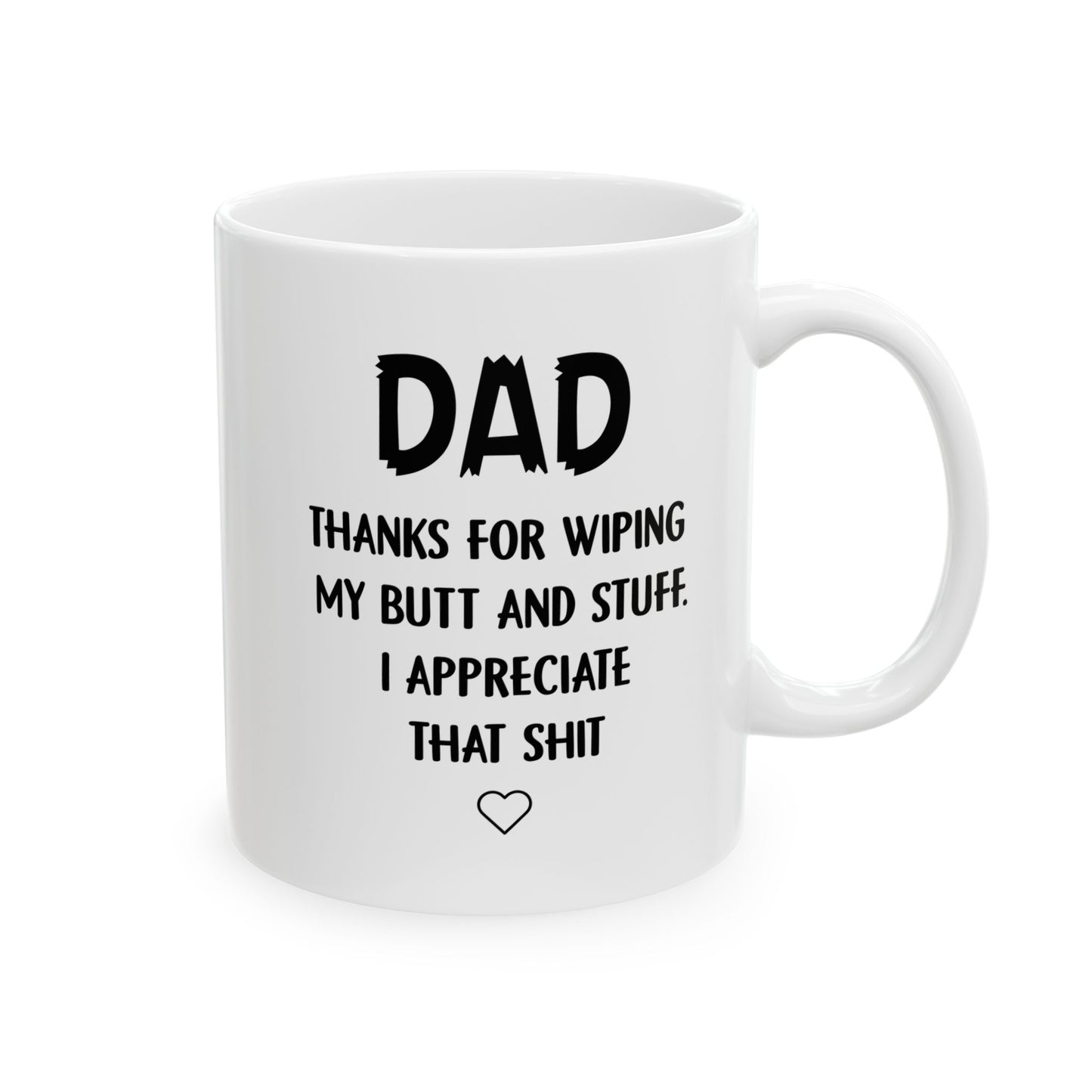 Funny Dad Mug – White Coffee Cup from Kids with Bold Message