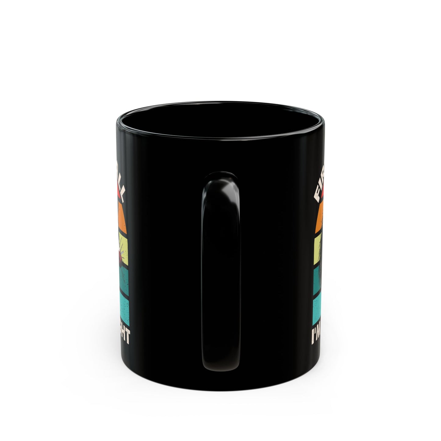 First of All, I'm a Delight – Opossum Mug, Funny Gift with Retro Sunset Design