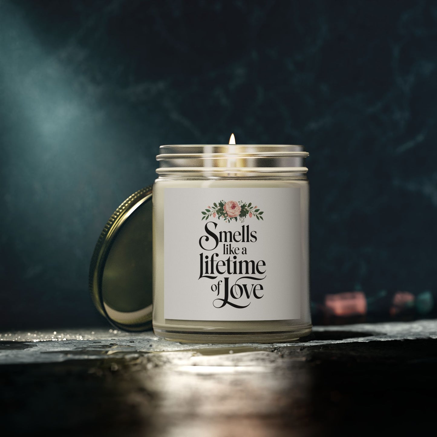 Smell Like Life Time of Love Scented Candles, Coconut Apricot Wax (4oz, 9oz)
