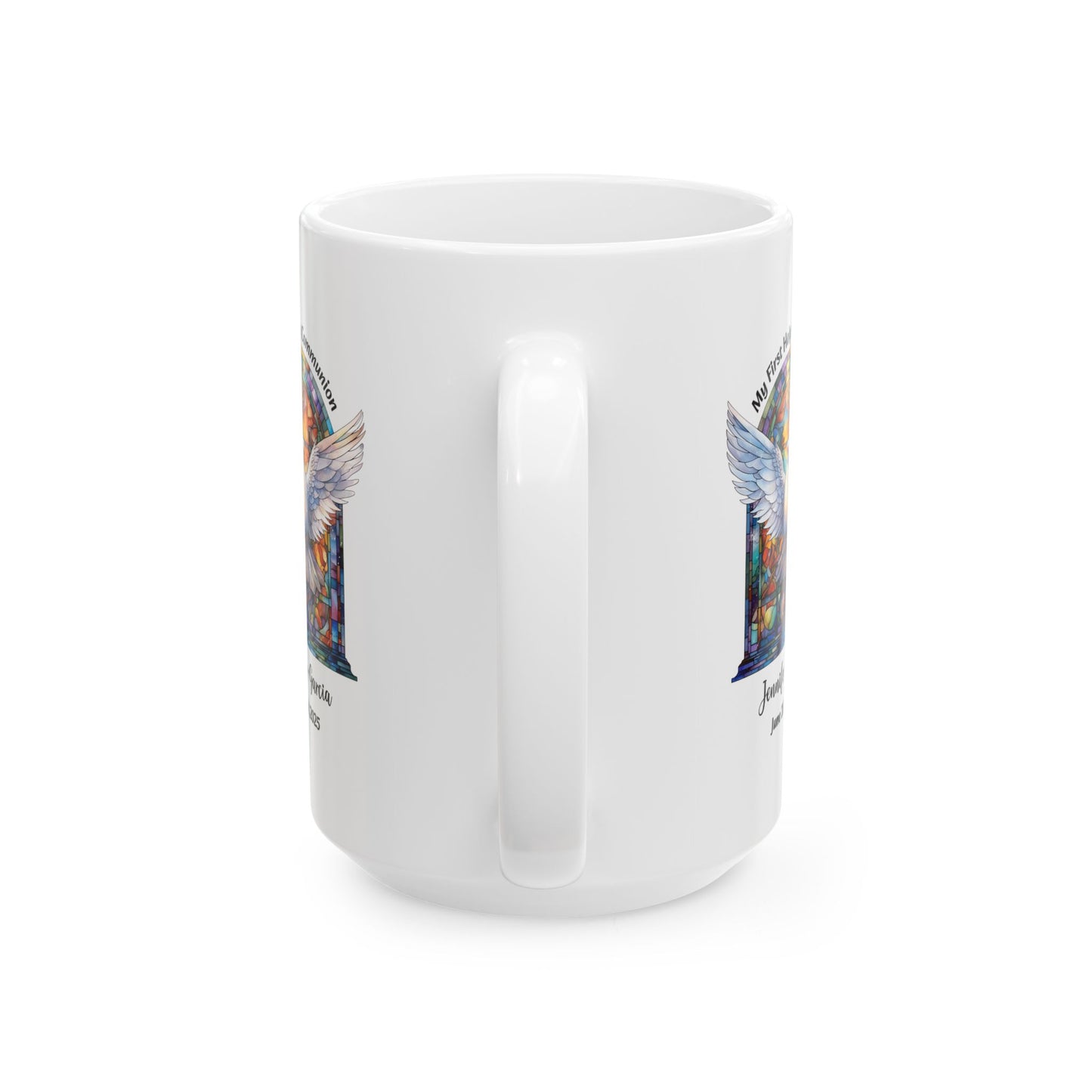 Black First Communion Mug – Personalized Gift for Girl