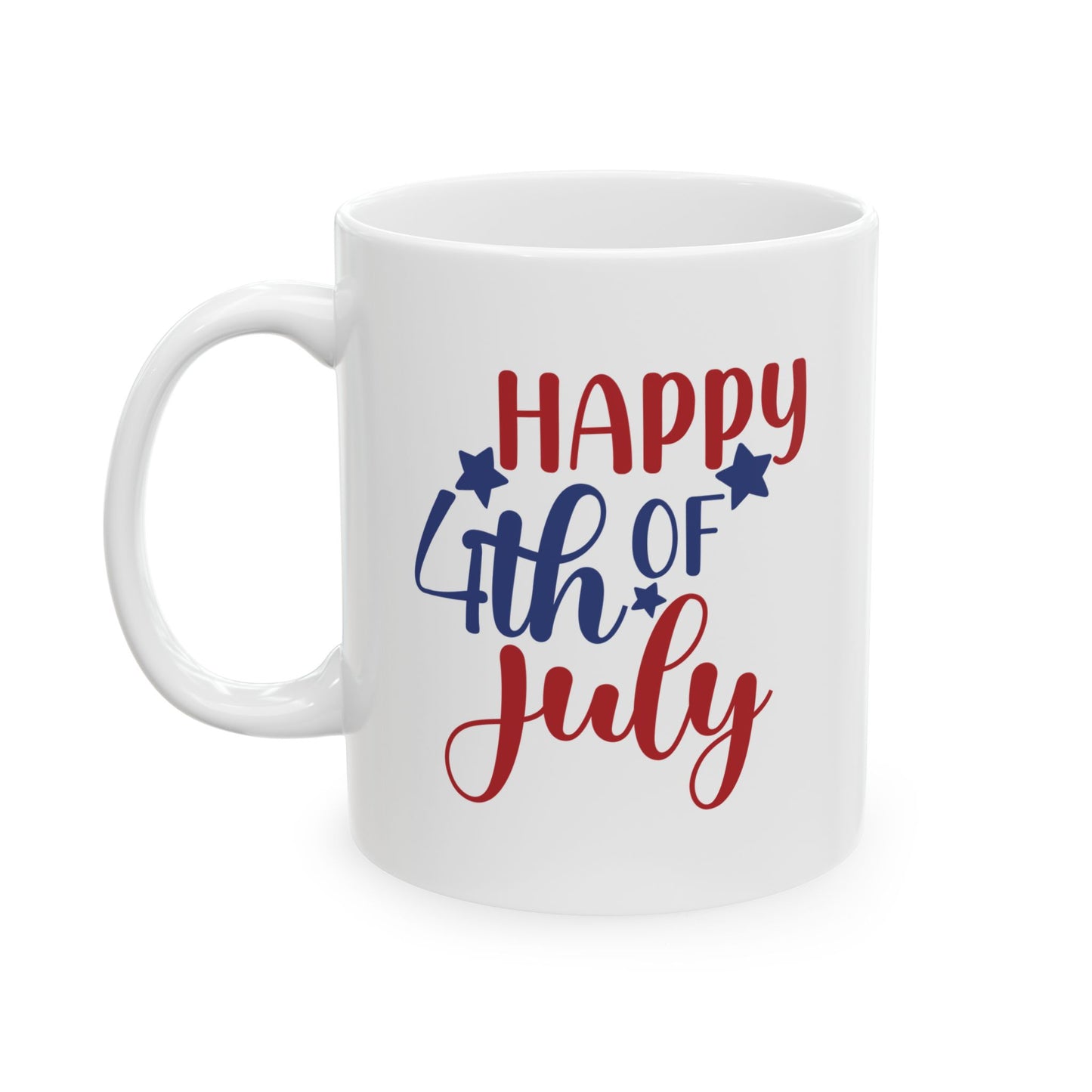 Happy 4th Of July White Mug (11oz,15oz)