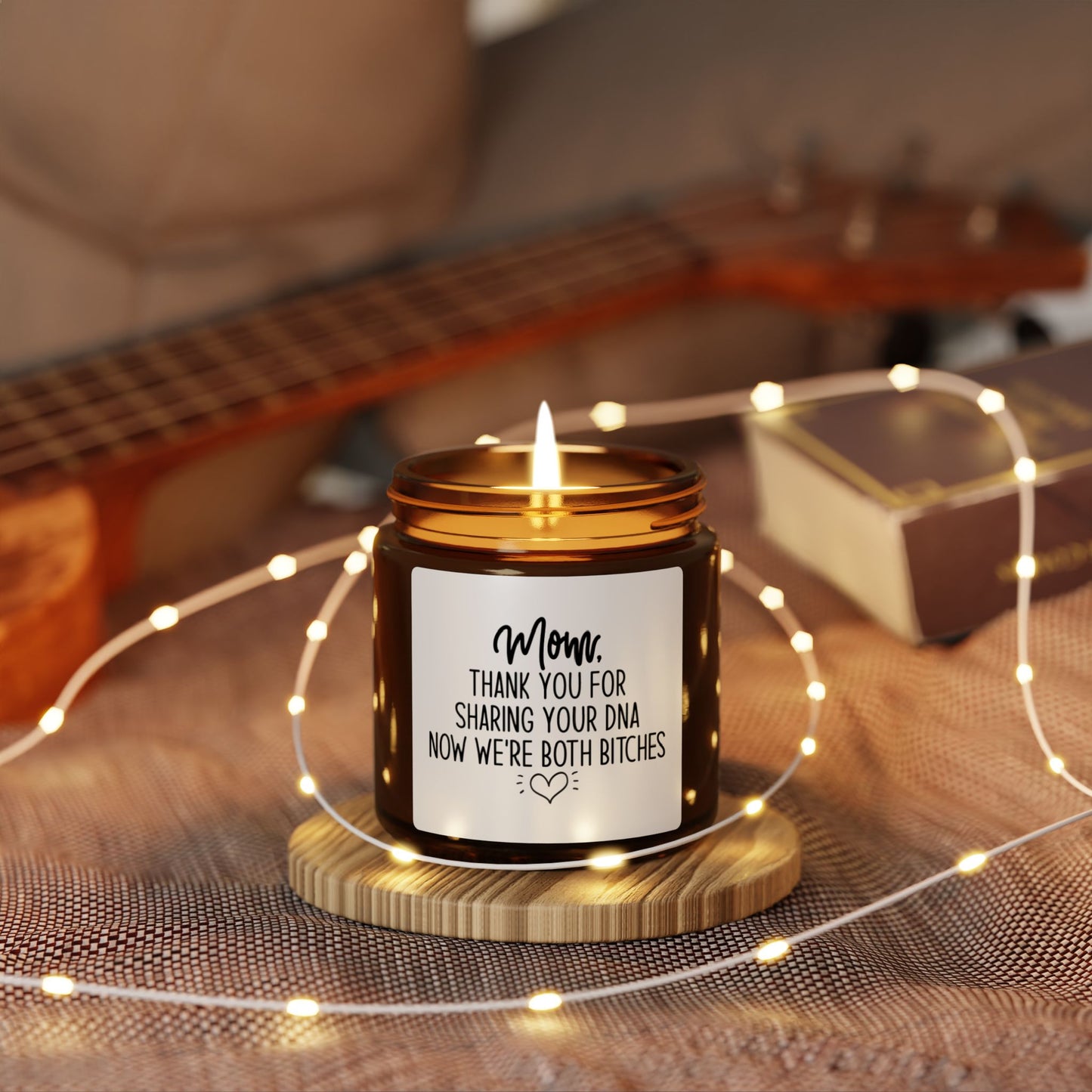Mom, Thank You for Sharing Your DNA Candle – Funny Mother's Day Gift, Sarcastic Mom Gift, Sassy Daughter Present