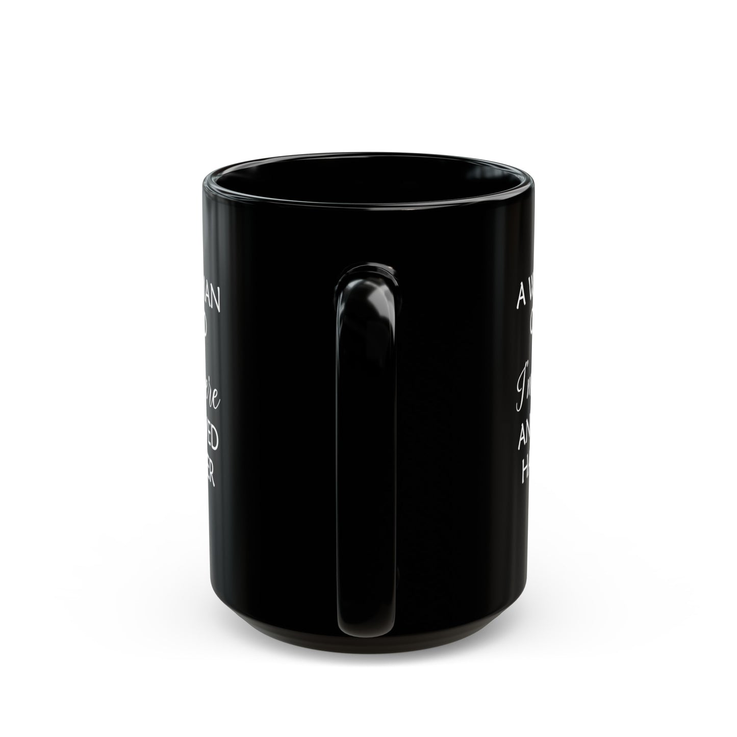 A Wise Woman Once Said I'm Outta Here Black Mug – Bold Retirement Gift