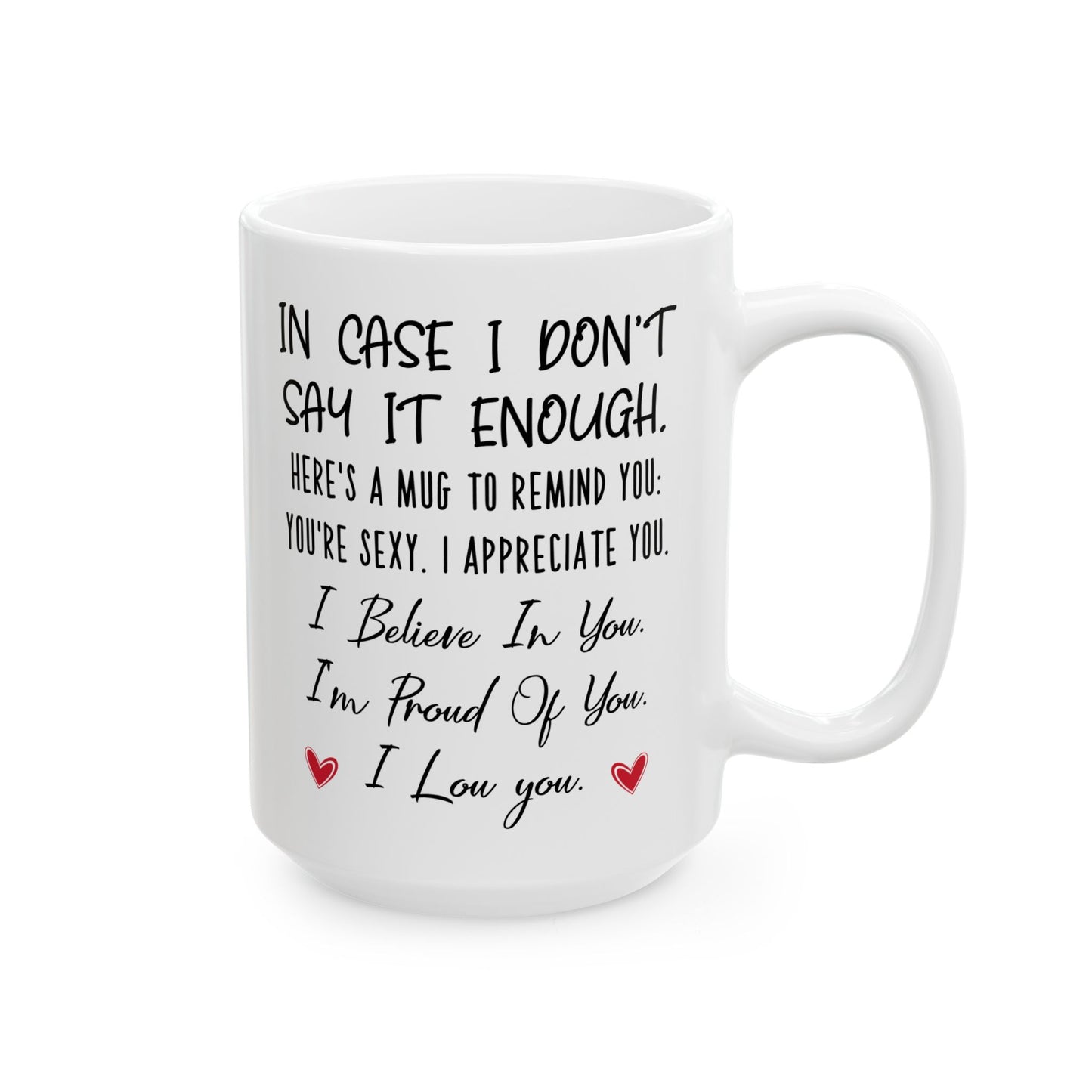 Encouragement Mug for Partner – I Believe in You, I’m Proud of You Appreciation Gift for Him or Her