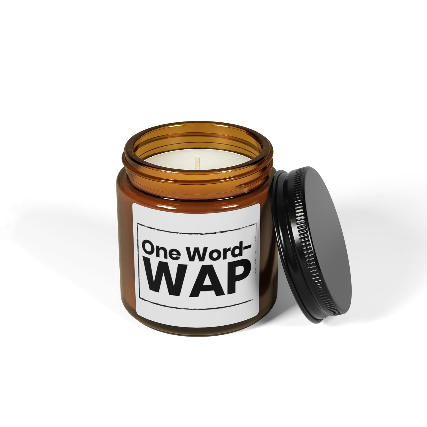 One Word – WAP Candle – Funny Sexy Gift, Naughty Couples Gift, Bold Bedroom Decor