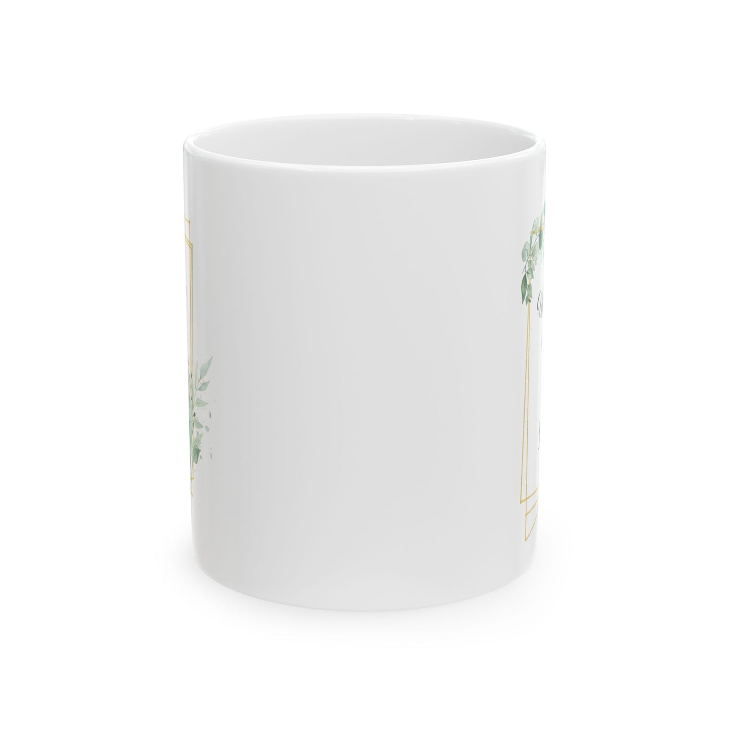 With God All Things Are Possible – White Floral Faith Mug