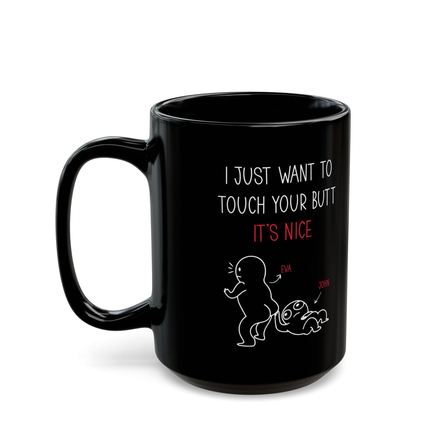 Funny Black Personalized Couples Coffee Cup – Romantic Gift for Boyfriend or Girlfriend