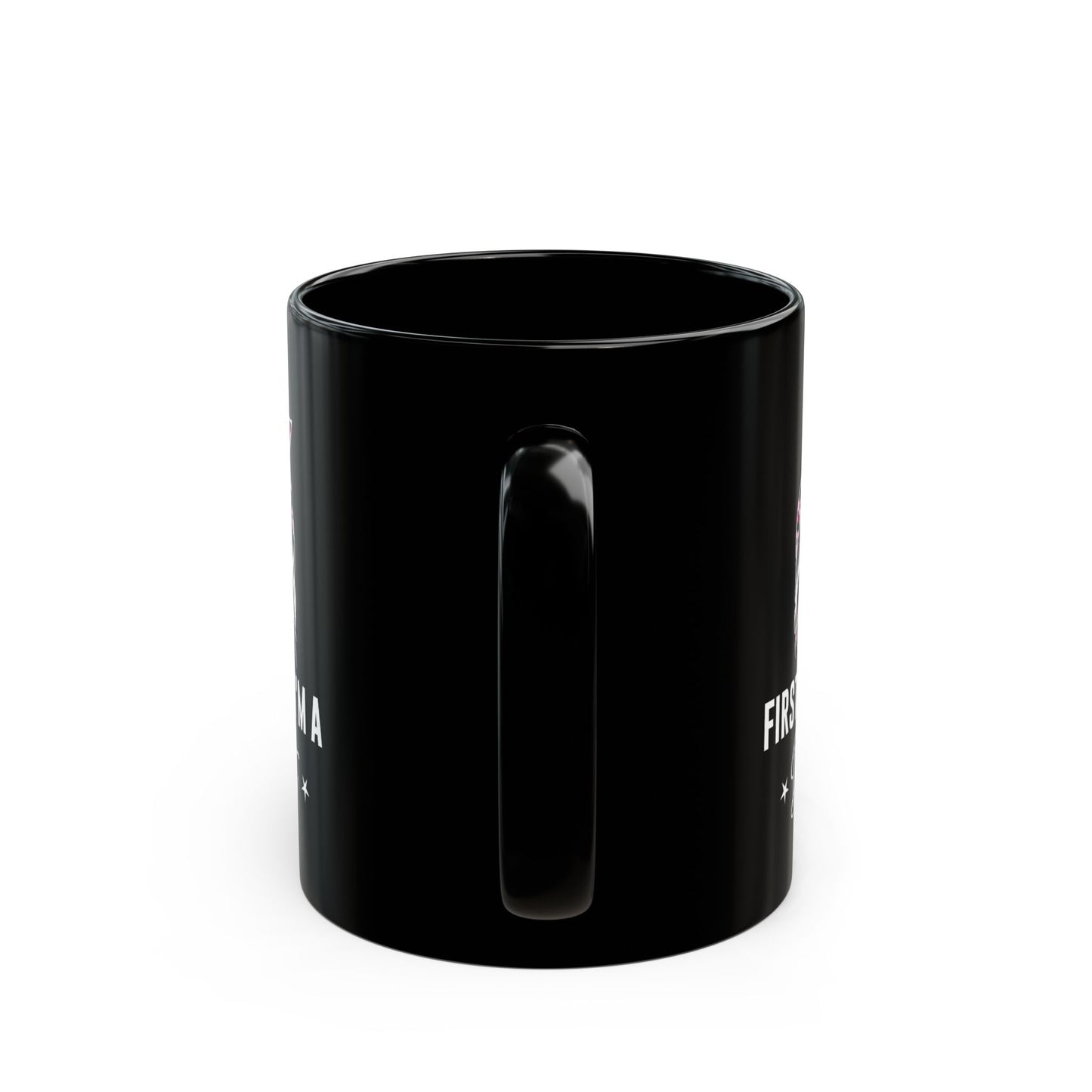 First of All, I'm a Delight – Bold Black Mug with Pink Leopard Print