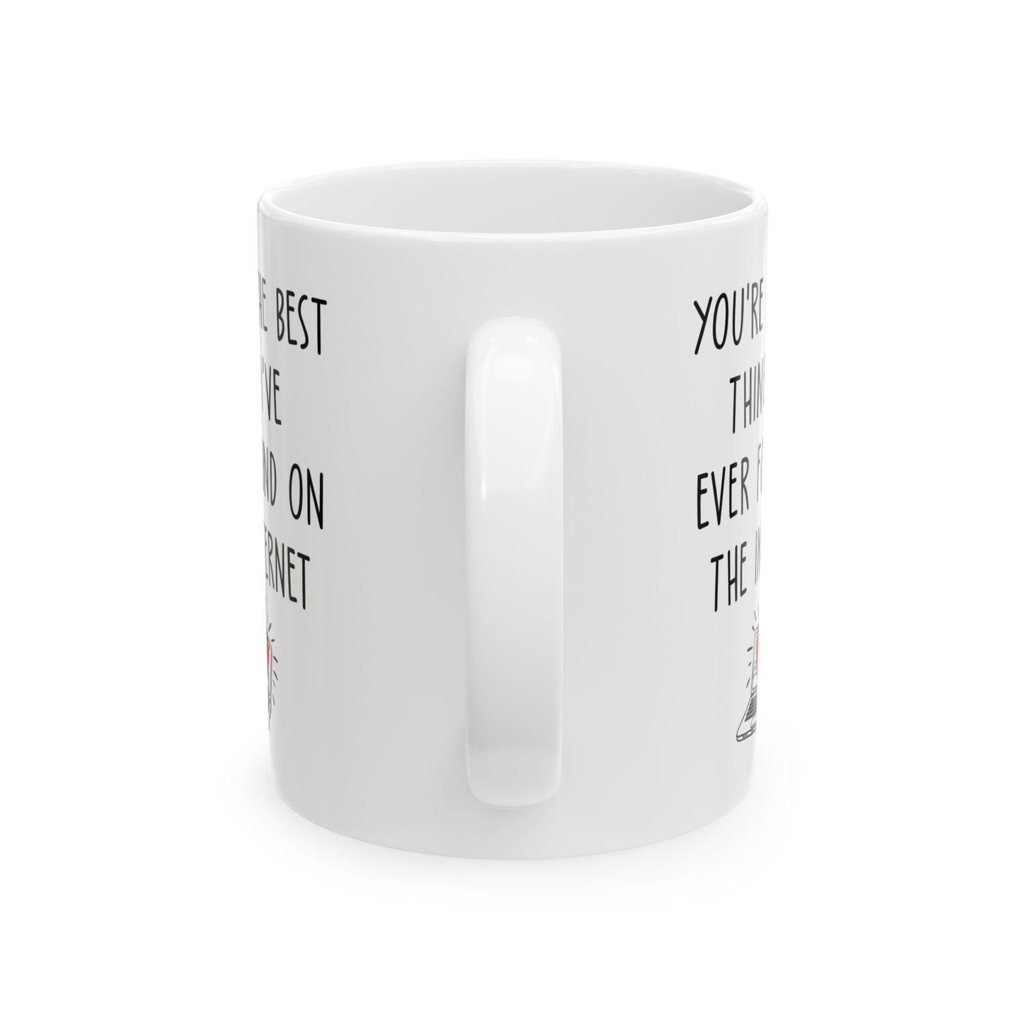 Cute White Coffee Cup for Boyfriend or Girlfriend – Funny Online Dating Gift