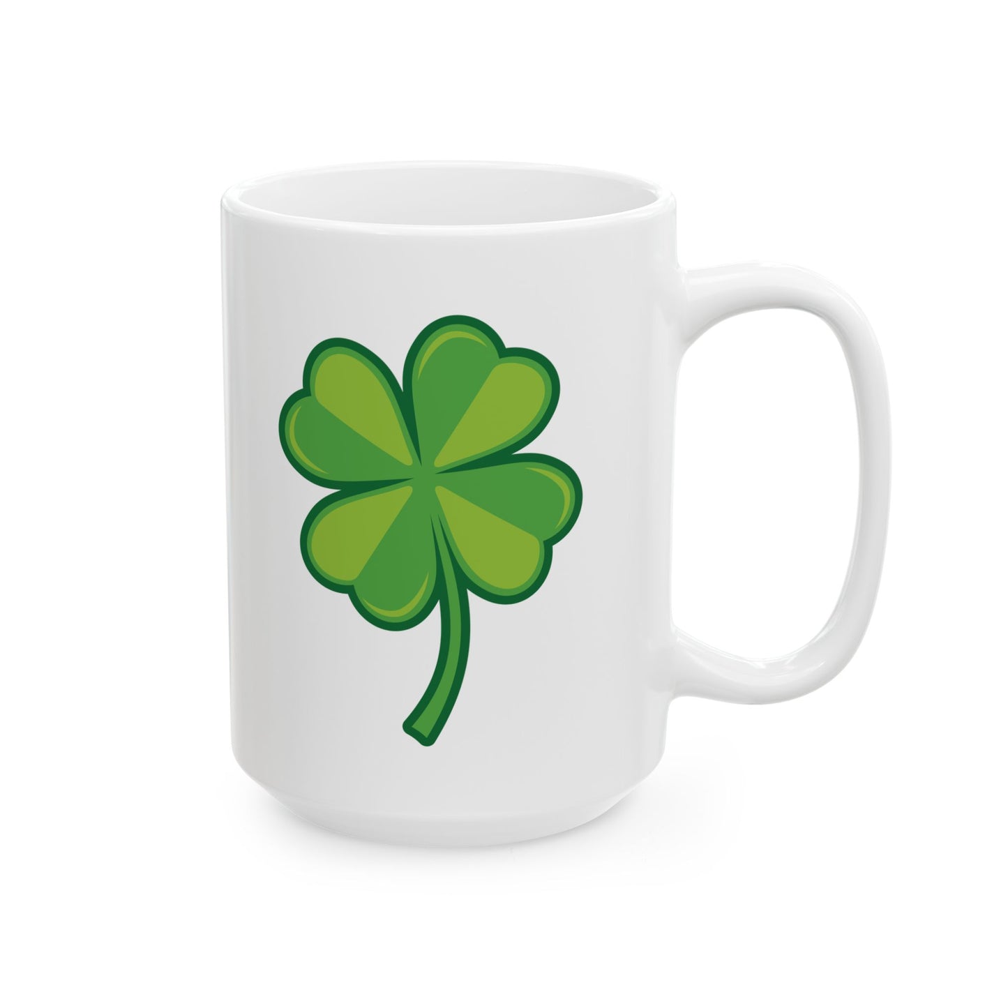 St Patrick’s Day Mug – Green Plaid Truck with Shamrocks Coffee Cup