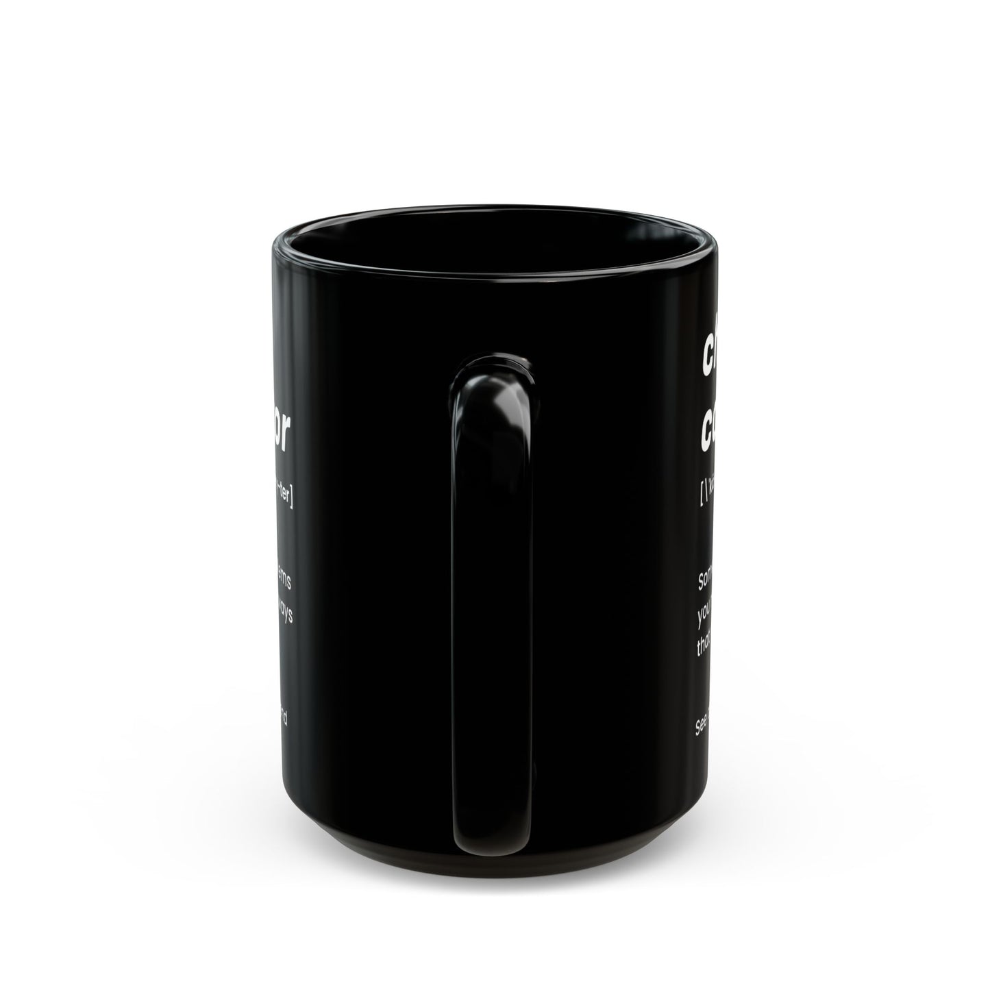 Black Chaos Coordinator Definition Mug – Funny Minimalist Ceramic Coffee Cup Gift for Boss, Office Manager, or Coworker – Ninja Rockstar Legend