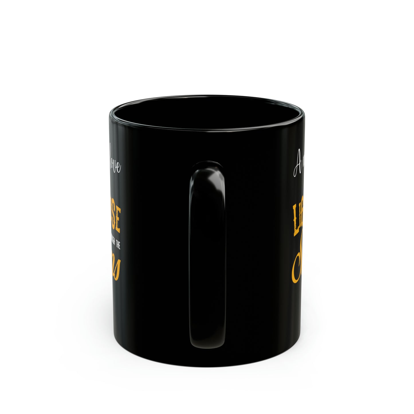 Mother’s Love Lighthouse Coffee Mug Inspirational Gift for Mom Black Ceramic Cup
