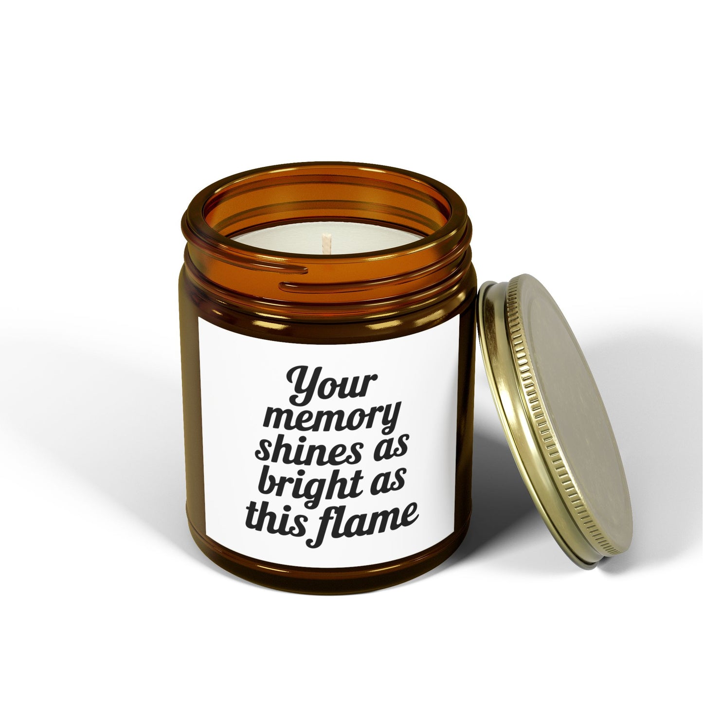 Your Memory Shine As Bright. Scented Candles, Coconut Apricot Wax (4oz, 9oz)