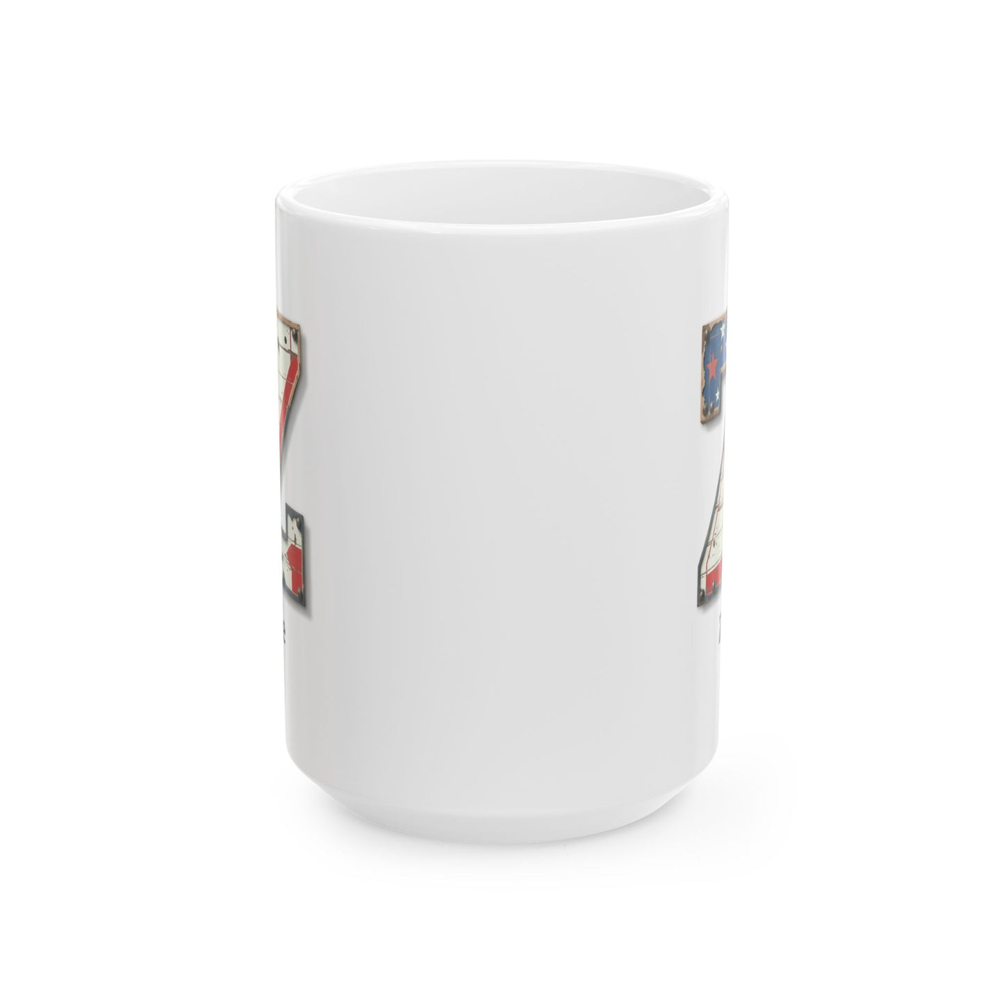 White Personalized USA Flag Initial Mug with Letter Z and Zane Name Gift for Men, Veterans, Patriotic Coffee Lovers